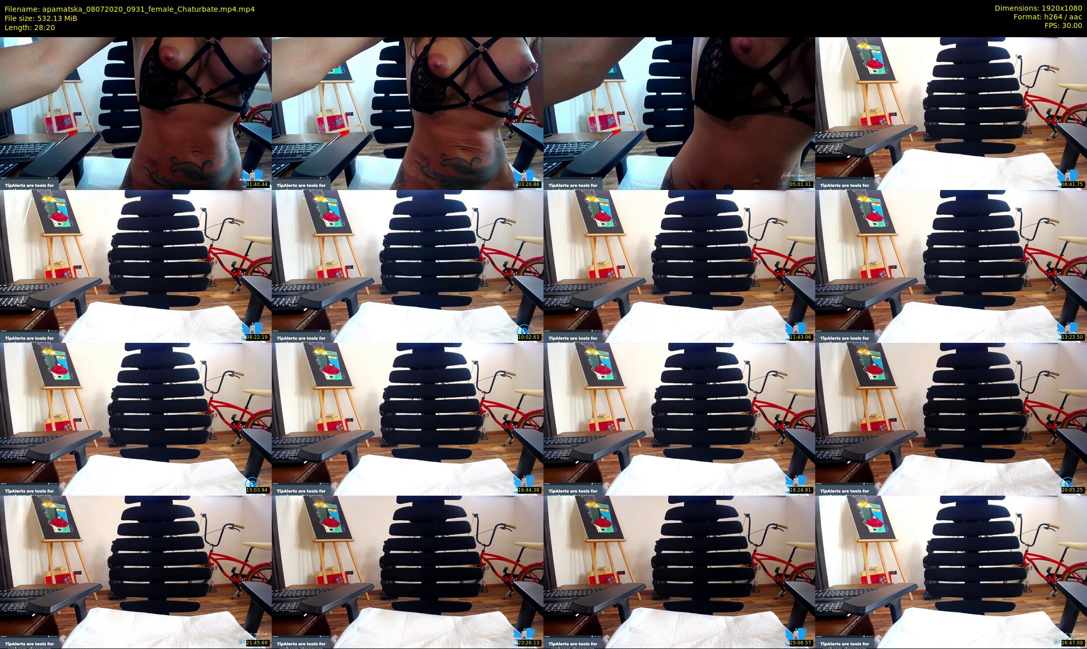 apamatska — 29 minute Chaturbate female cam show recording, 1080p, Jul 8, 2020