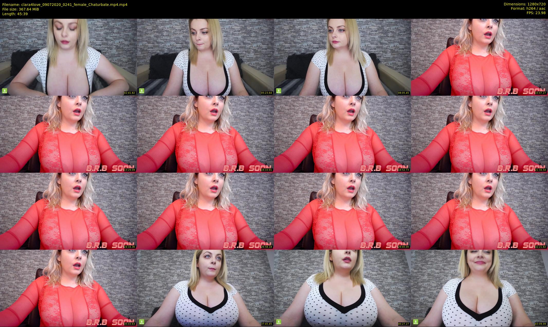 clara4love — 46 minute Chaturbate female cam show recording, 720p, Jul 9, 2020