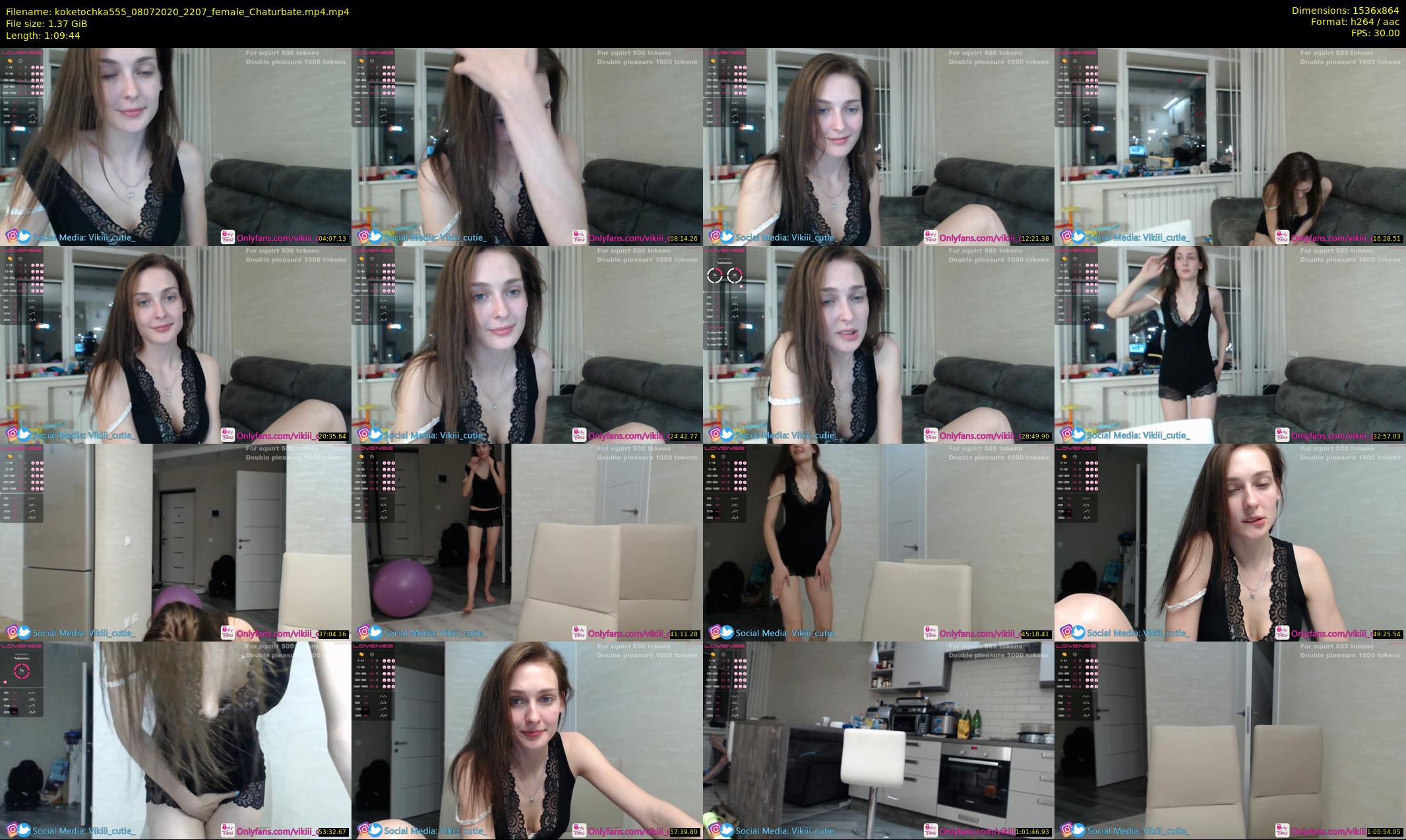 koketochka555 — 70 minute Chaturbate female cam show recording, 720p, Jul 8, 2020