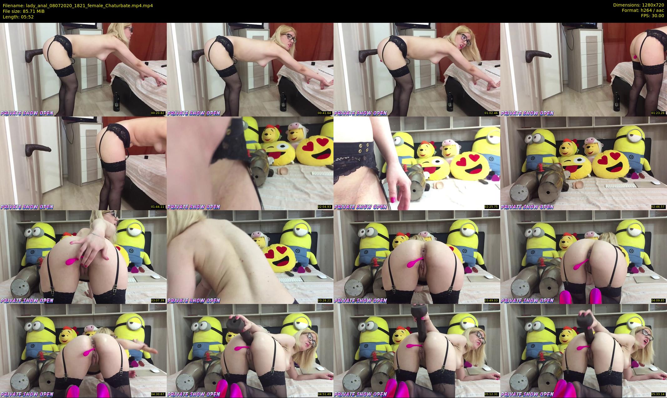 lady_anal — 6 minute Chaturbate female cam show recording, 720p, Jul 8, 2020
