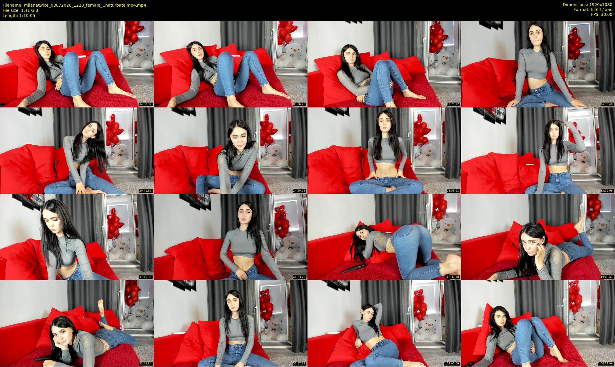 milanatwice — 71 minute Chaturbate female cam show recording, 1080p, Jul 8, 2020