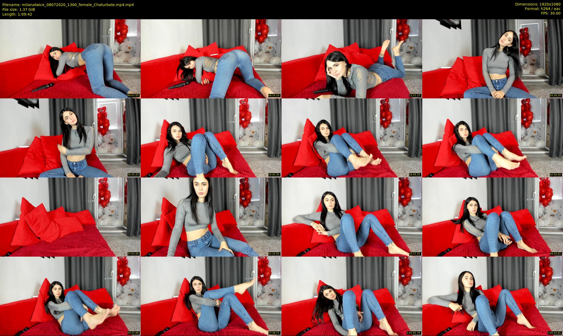 milanatwice — 70 minute Chaturbate female cam show recording, 1080p, Jul 8, 2020