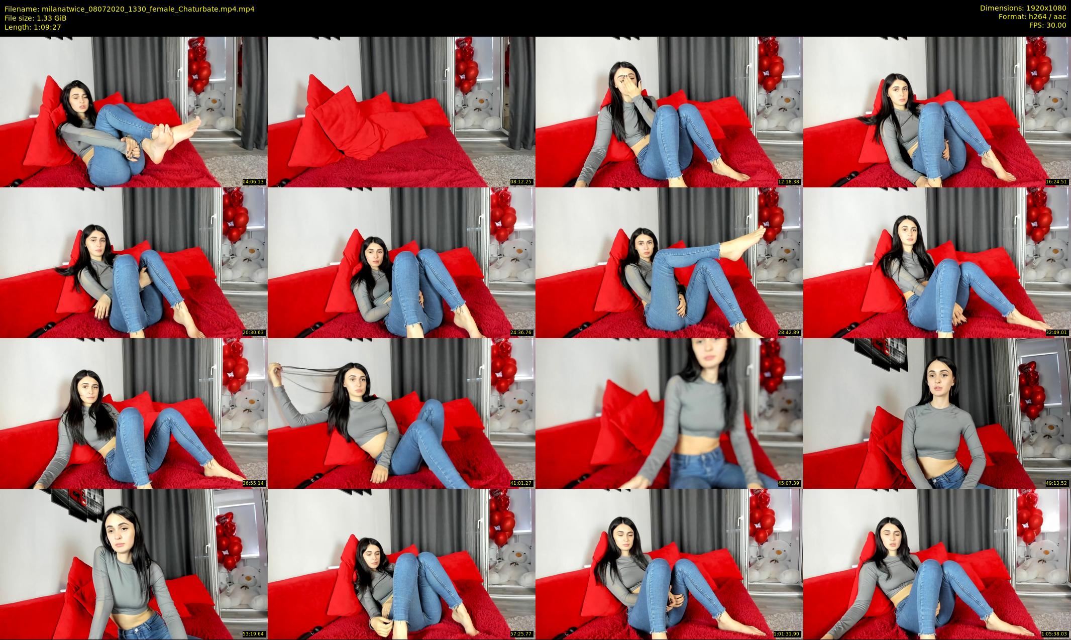 milanatwice — 70 minute Chaturbate female cam show recording, 1080p, Jul 8, 2020