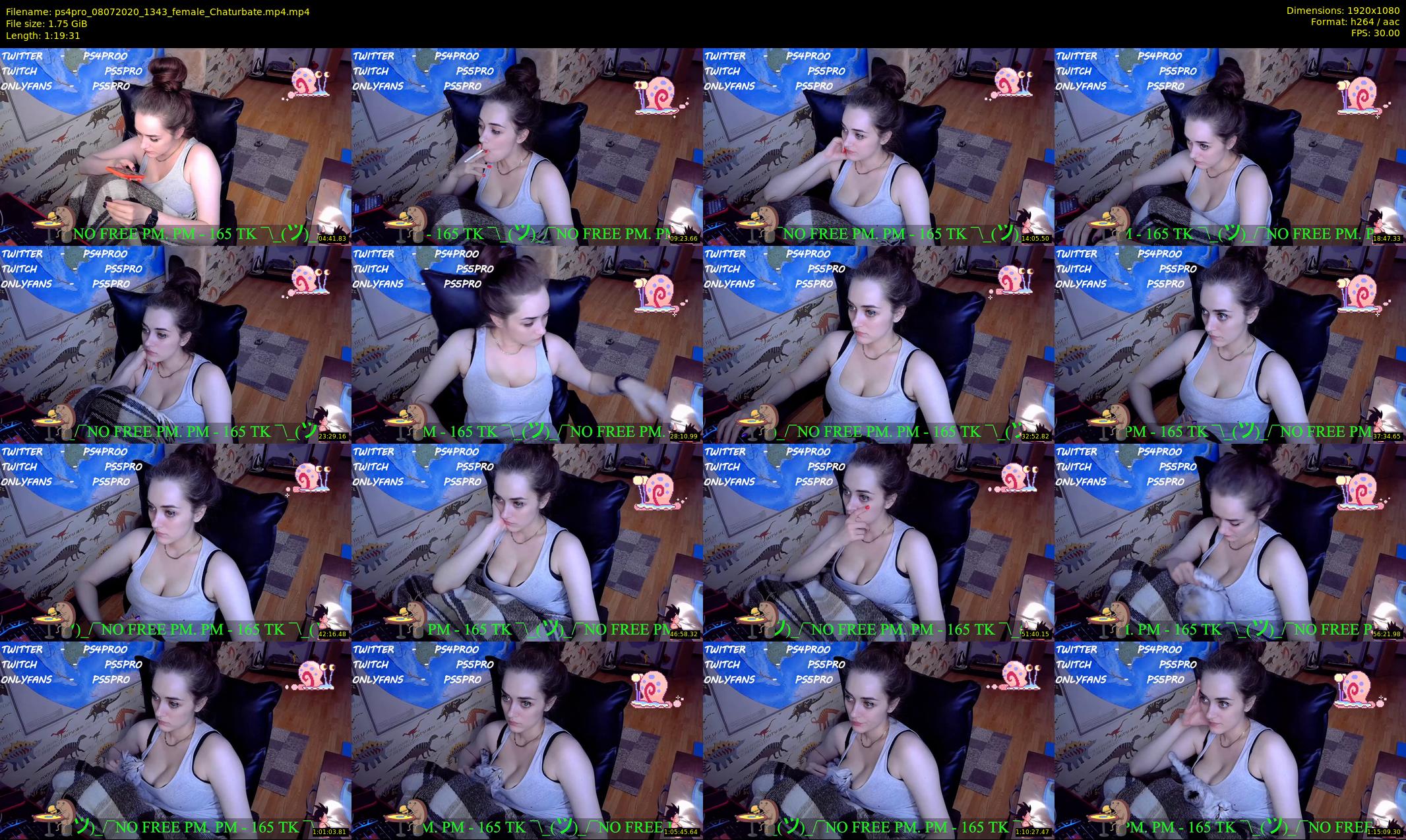 ps4pro — 80 minute Chaturbate female cam show recording, 1080p, Jul 8, 2020