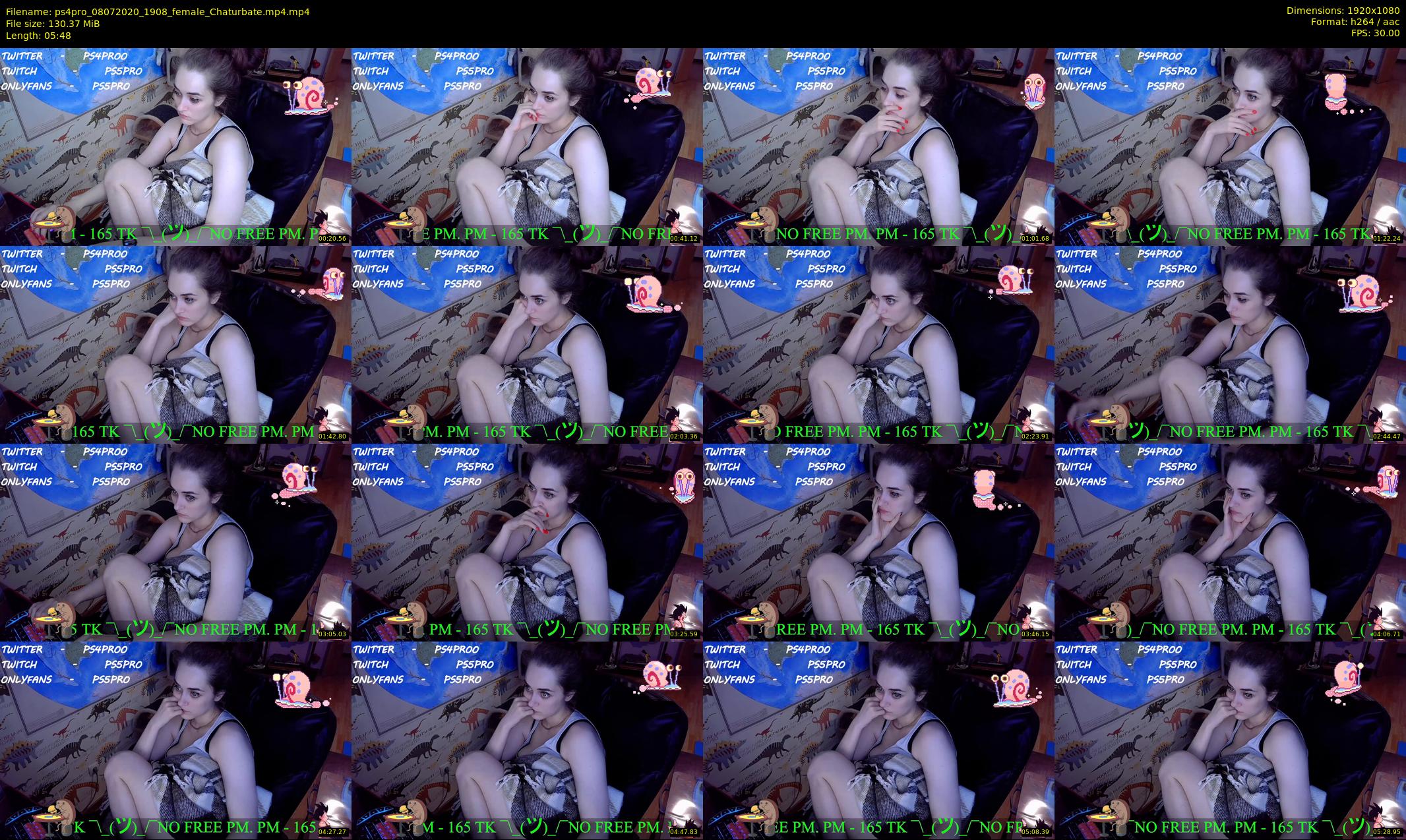 ps4pro — 6 minute Chaturbate female cam show recording, 1080p, Jul 8, 2020