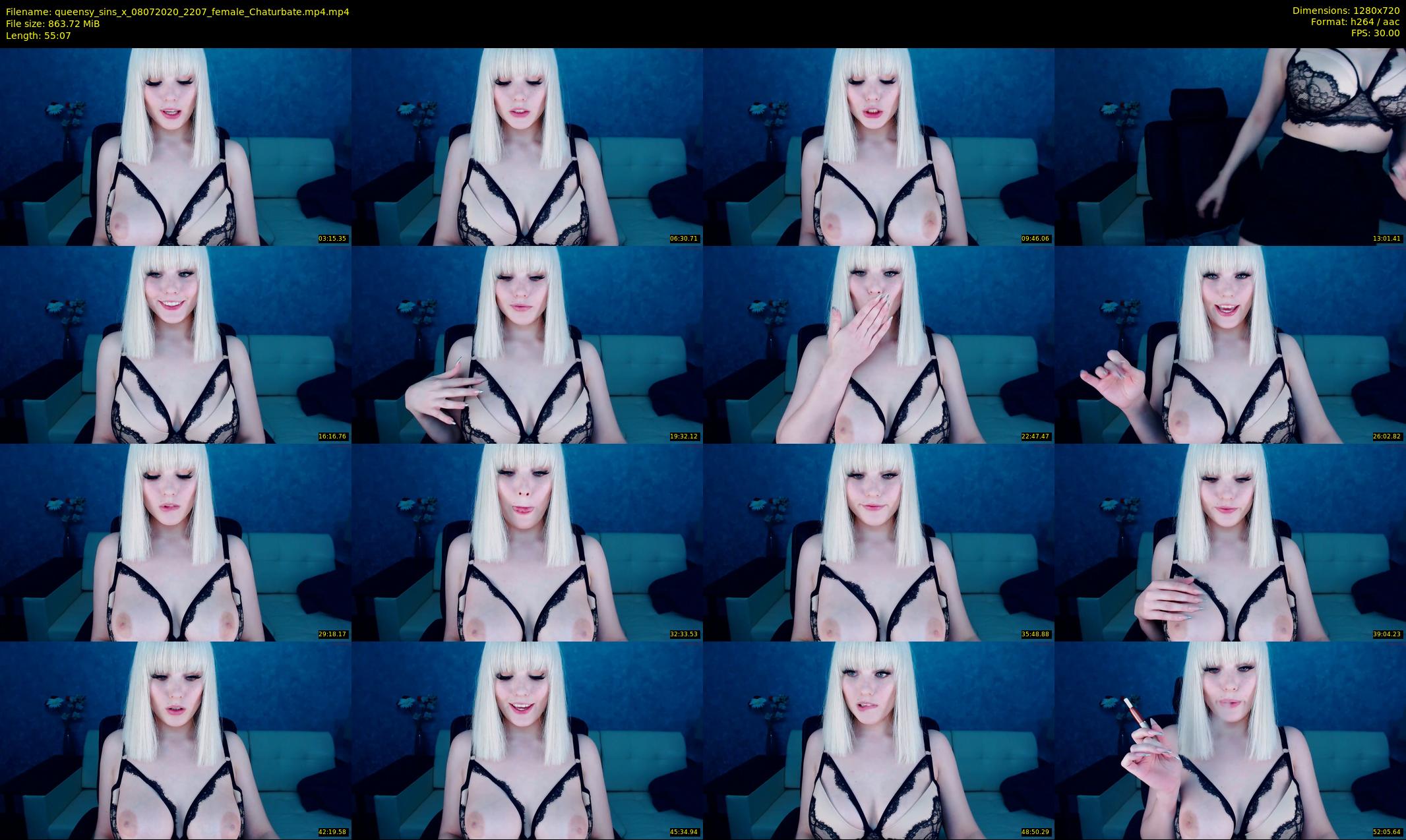 queensy_sins_x — 56 minute Chaturbate female cam show recording, 720p, Jul 8, 2020