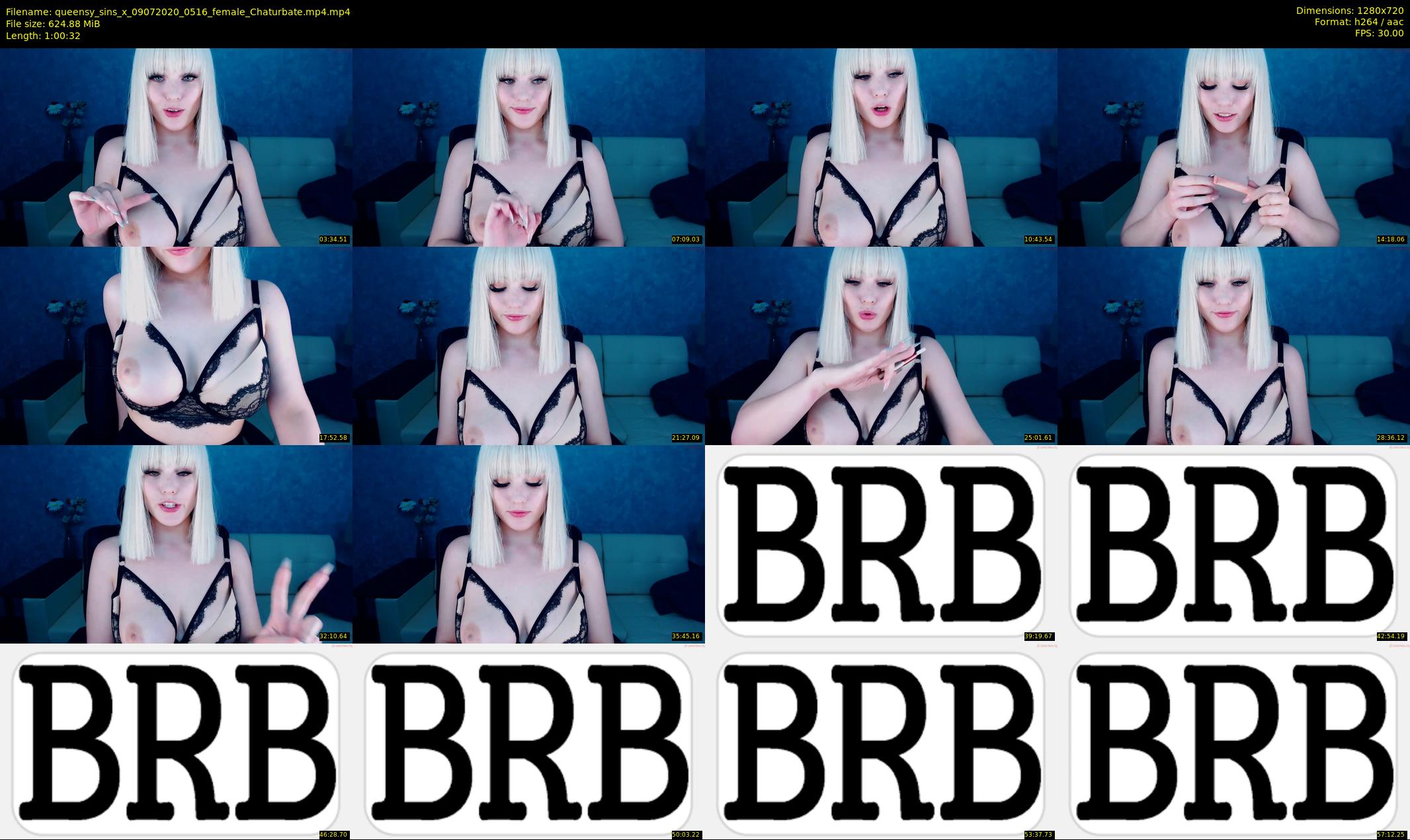 queensy_sins_x — 61 minute Chaturbate female cam show recording, 720p, Jul 9, 2020