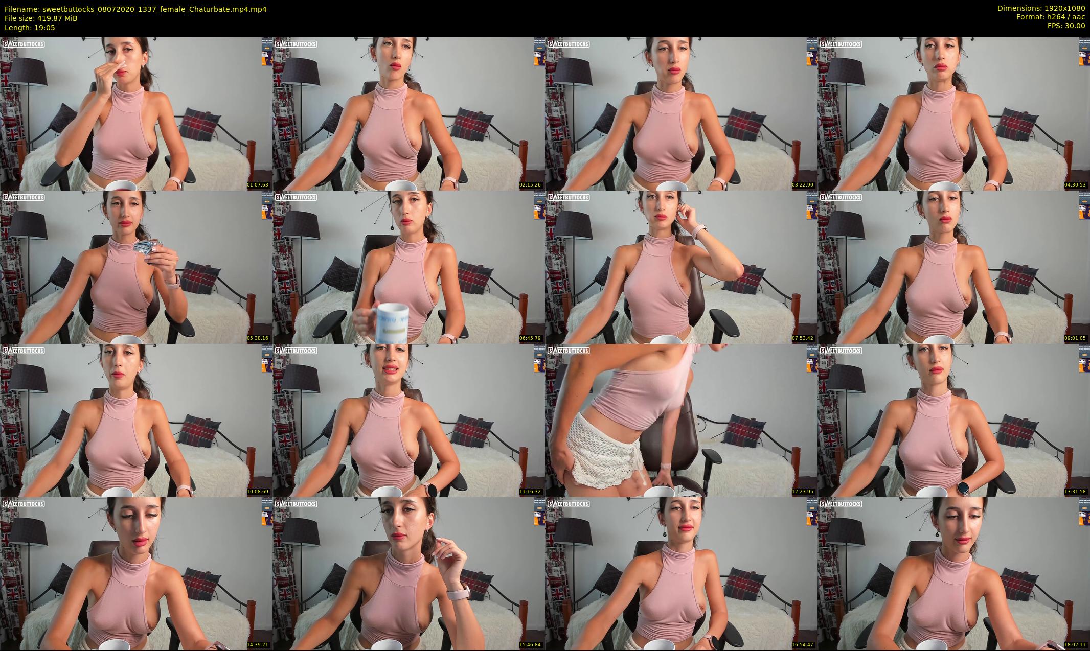sweetbuttocks — 20 minute Chaturbate female cam show recording, 1080p, Jul 8, 2020
