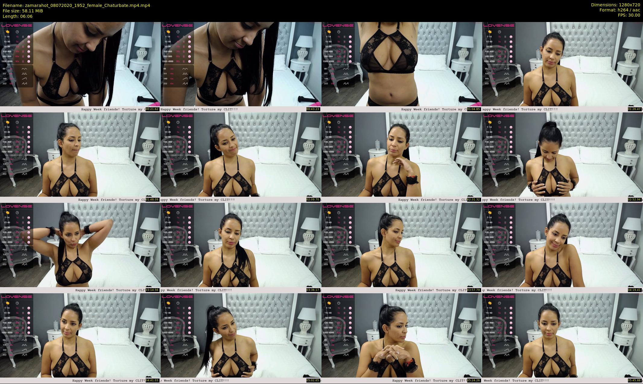 zamarahot — 7 minute Chaturbate female cam show recording, 720p, Jul 8, 2020