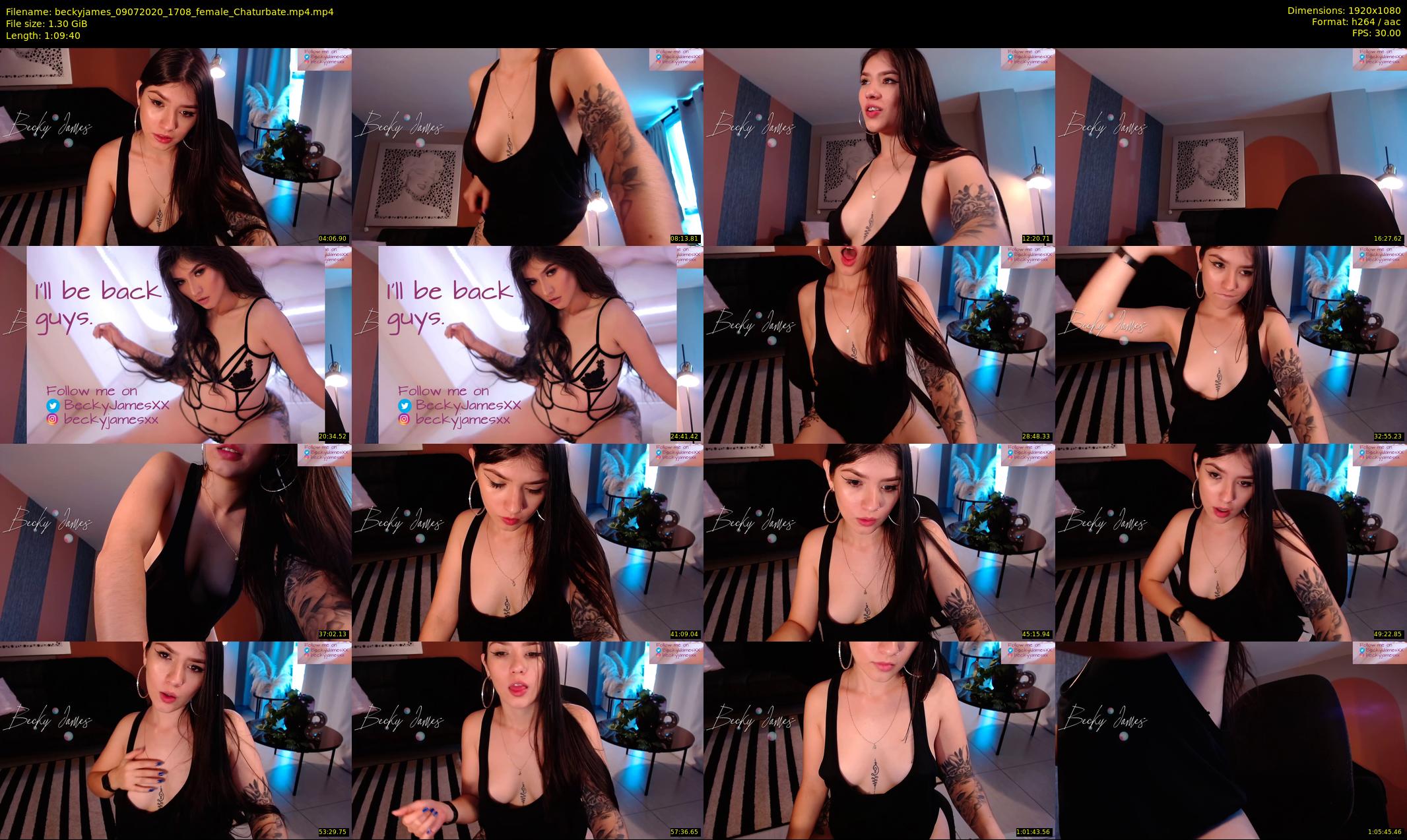 beckyjames — 70 minute Chaturbate female cam show recording, 1080p, Jul 9, 2020
