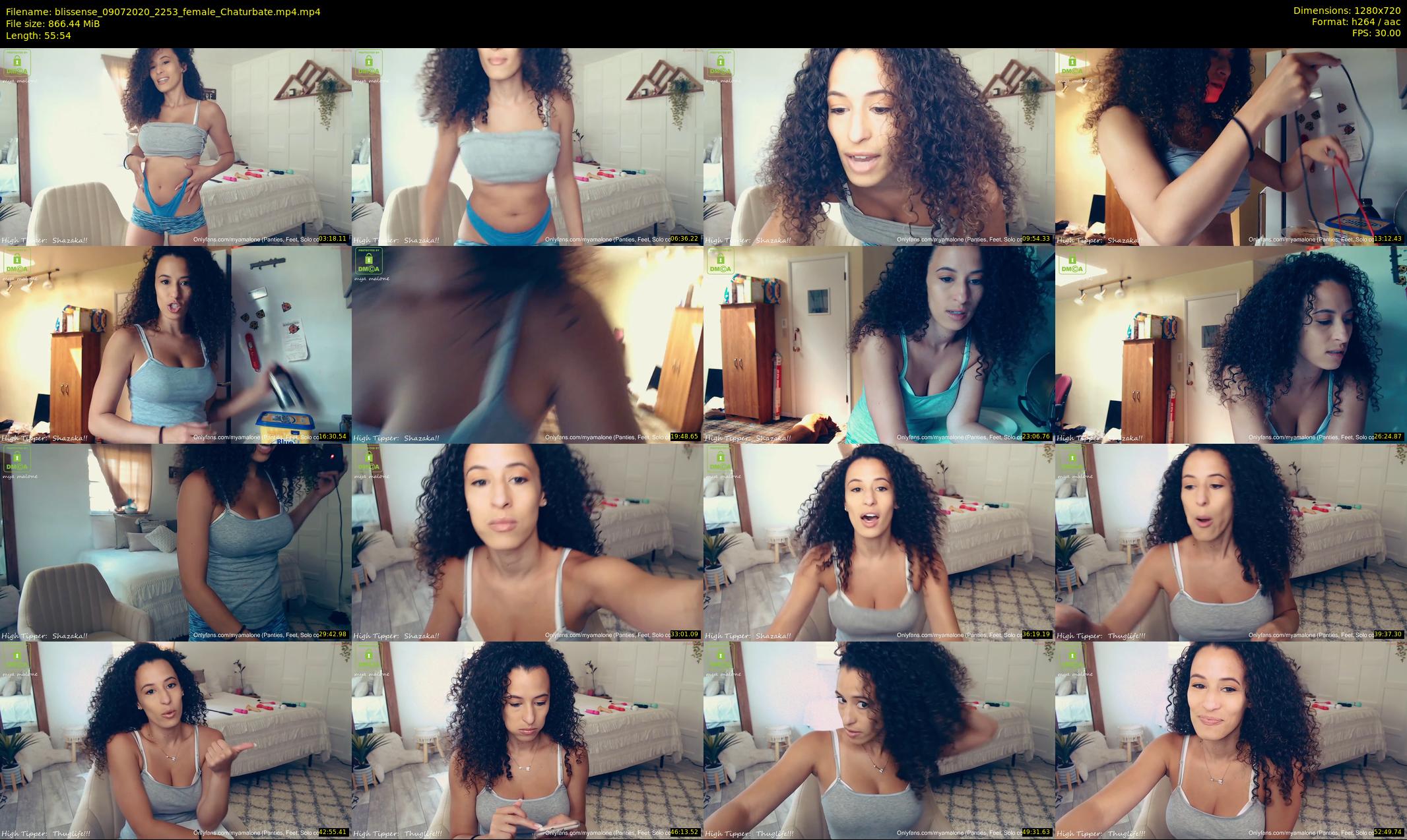 blissense — 56 minute Chaturbate female cam show recording, 720p, Jul 9, 2020