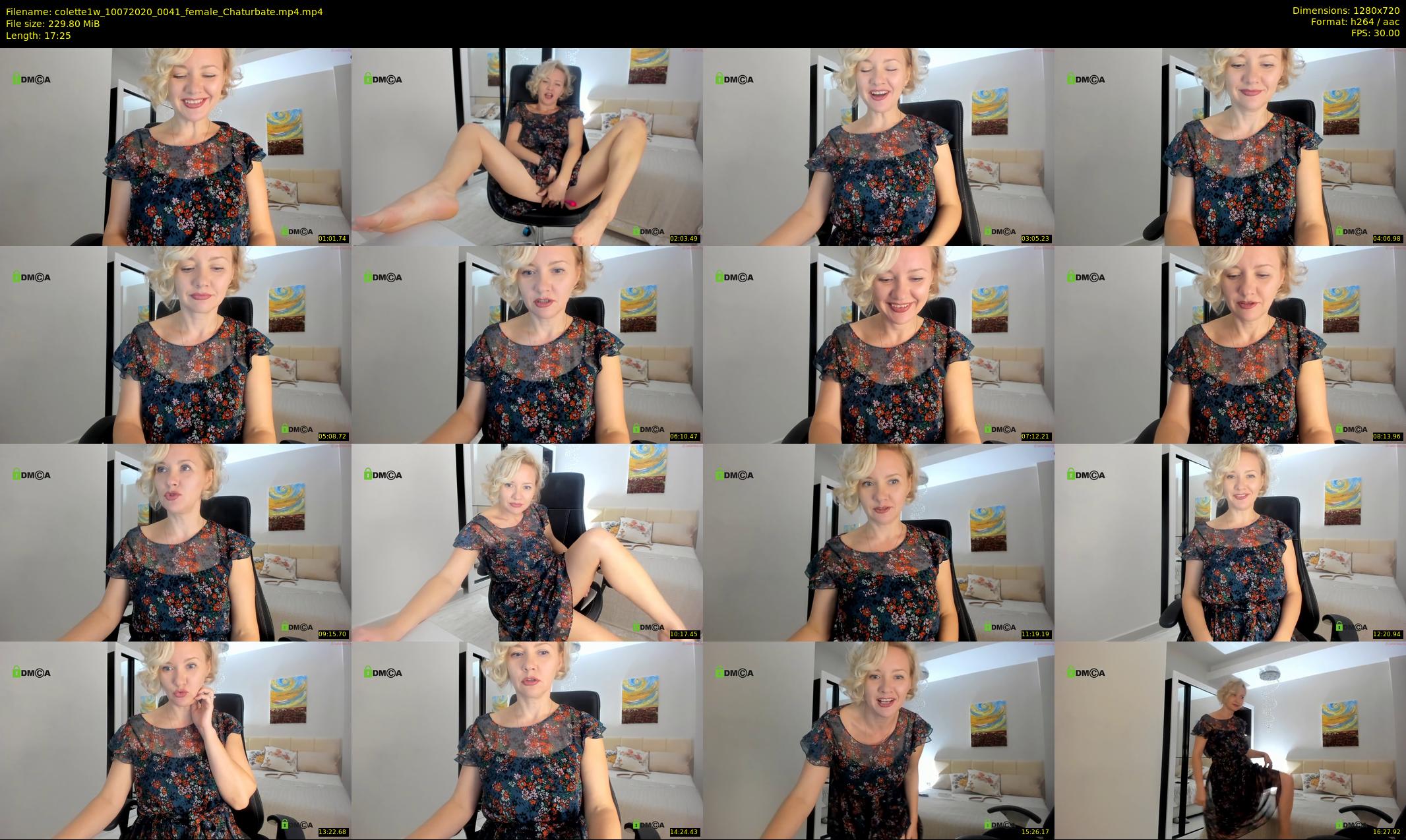 colette1w — 18 minute Chaturbate female cam show recording, 720p, Jul 10, 2020