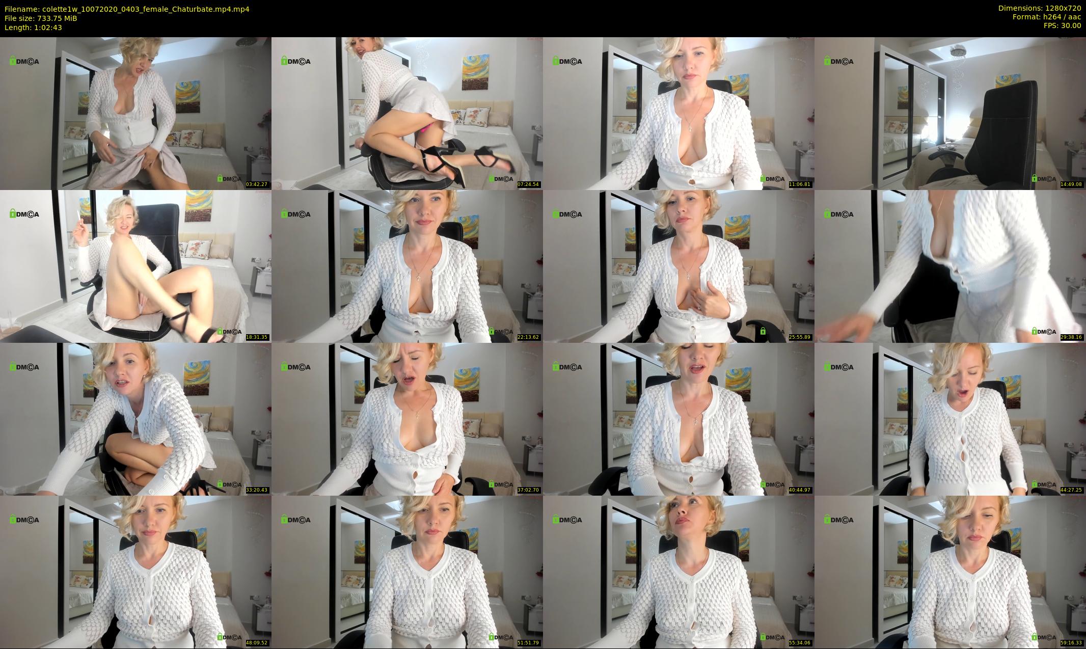 colette1w — 63 minute Chaturbate female cam show recording, 720p, Jul 10, 2020