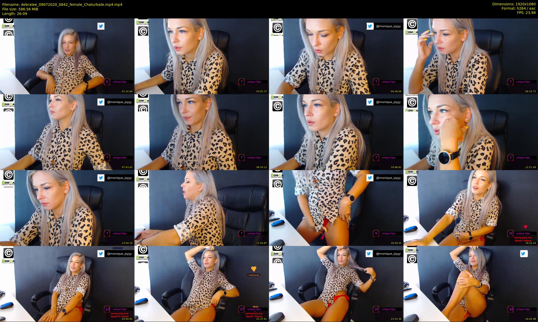 debralee — 27 minute Chaturbate female cam show recording, 1080p, Jul 9, 2020