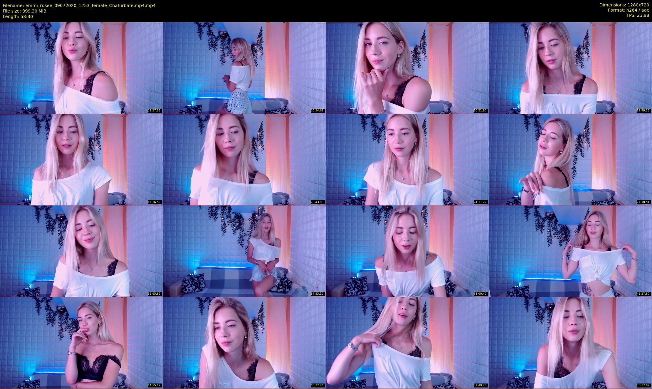 emmi_rosee — 59 minute Chaturbate female cam show recording, 720p, Jul 9, 2020