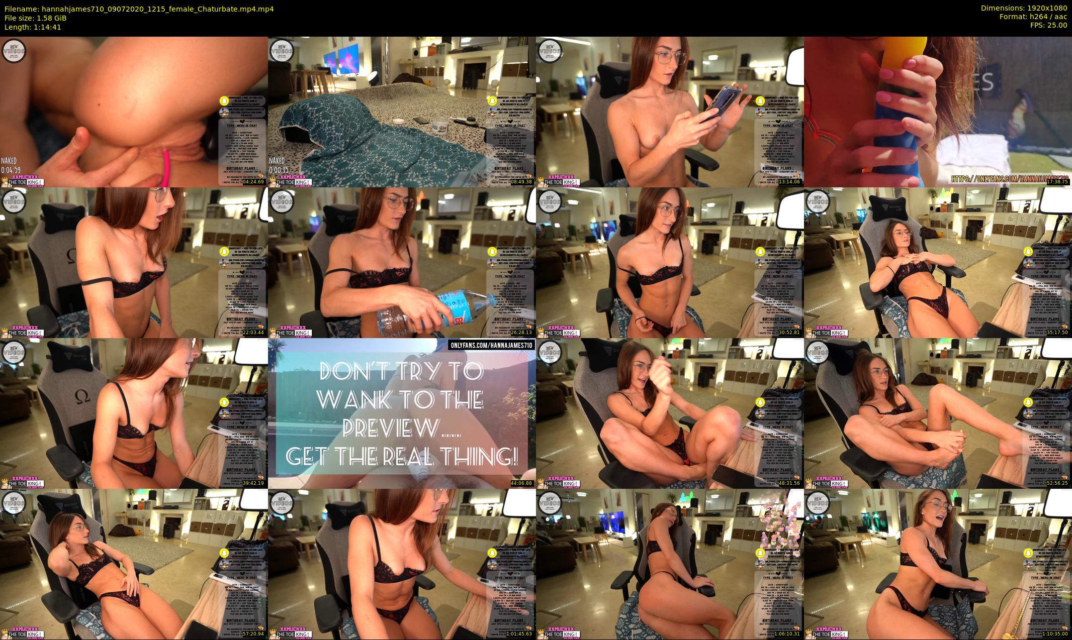 hannahjames710 — 75 minute Chaturbate female cam show recording, 1080p, Jul 9, 2020
