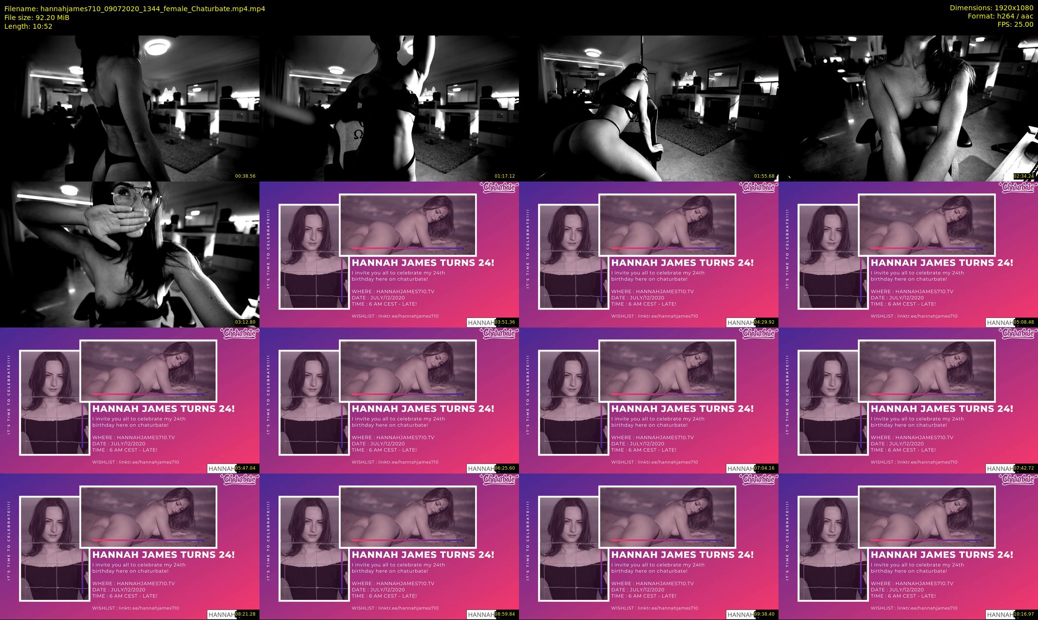 hannahjames710 — 11 minute Chaturbate female cam show recording, 1080p, Jul 9, 2020