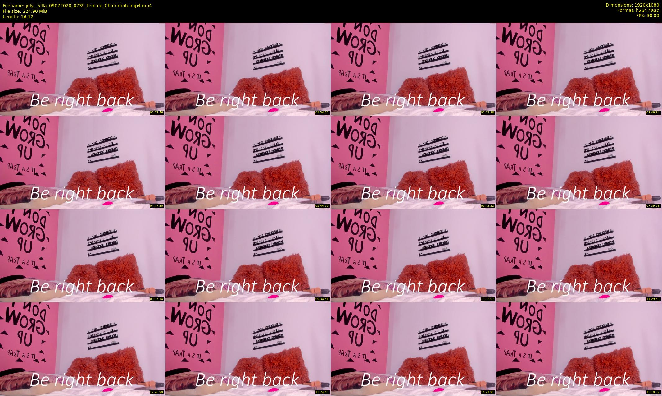 july__villa — 17 minute Chaturbate female cam show recording, 1080p, Jul 9, 2020