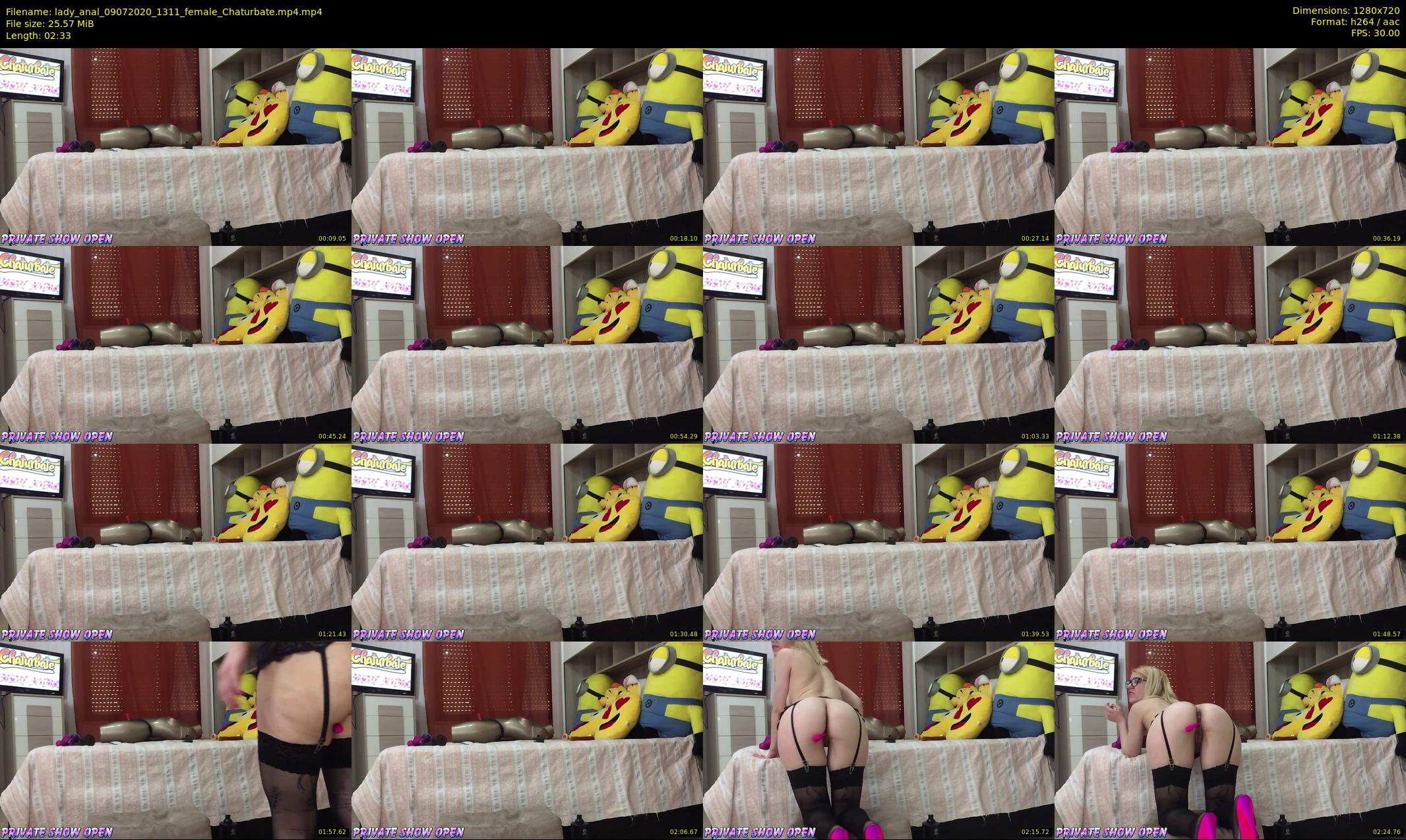 lady_anal — 3 minute Chaturbate female cam show recording, 720p, Jul 9, 2020