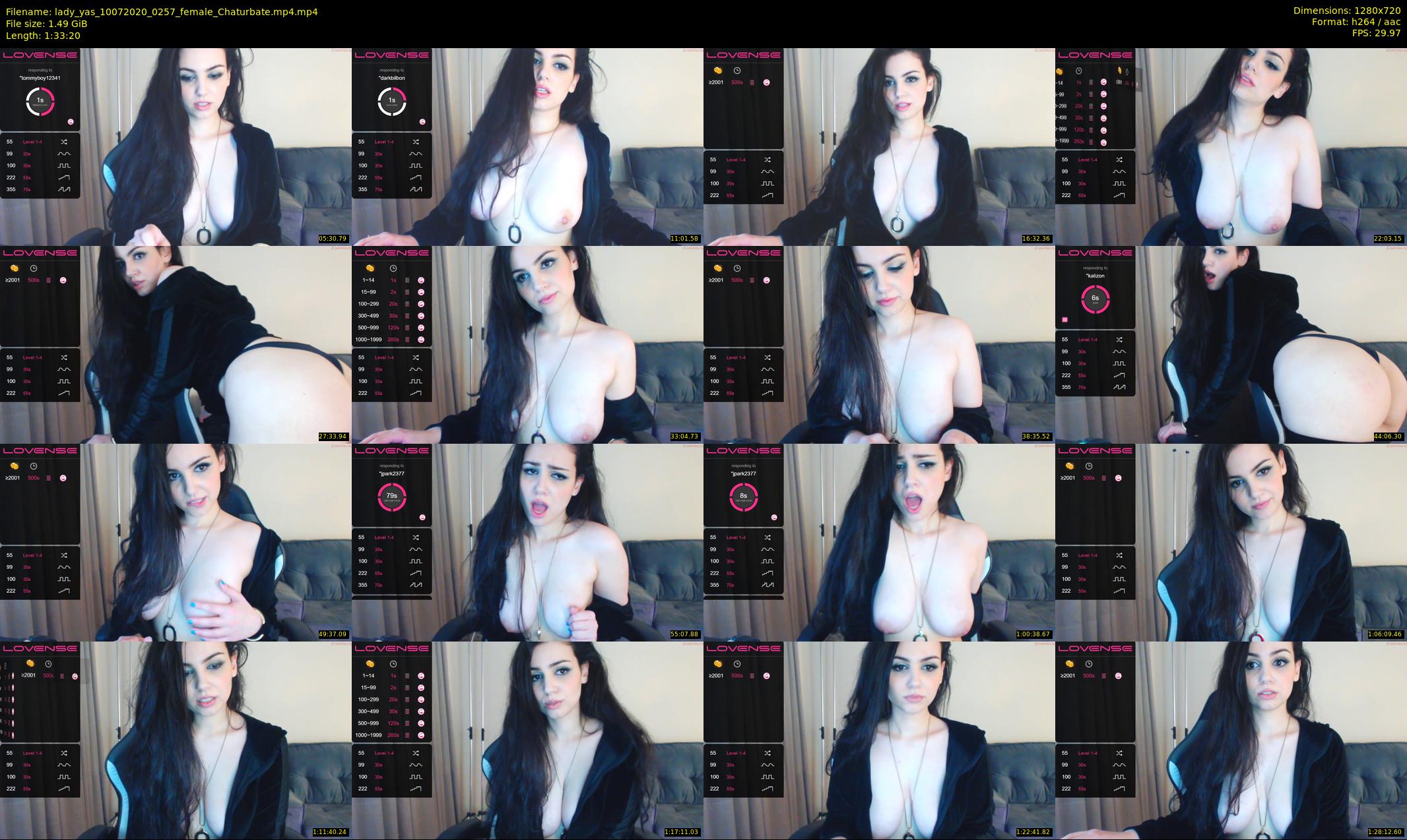 lady_yas — 94 minute Chaturbate female cam show recording, 720p, Jul 10, 2020