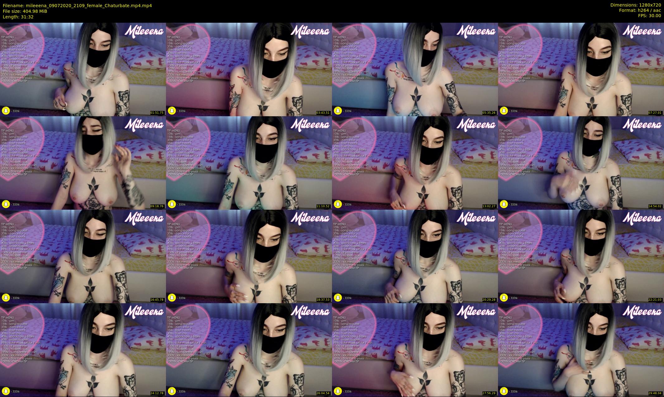 mileeena — 32 minute Chaturbate female cam show recording, 720p, Jul 9, 2020