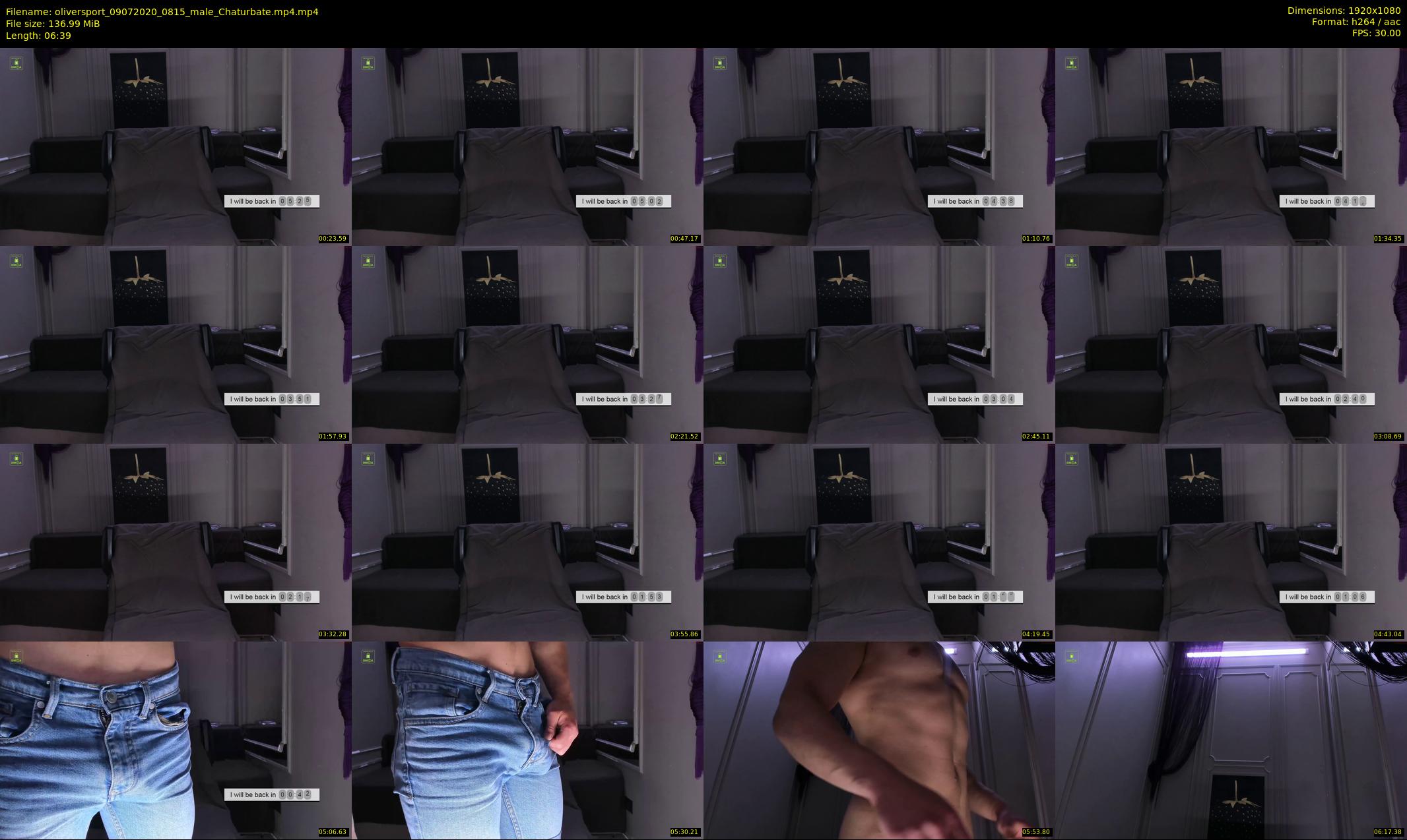 oliversport — 7 minute Chaturbate male cam show recording, 1080p, Jul 9, 2020