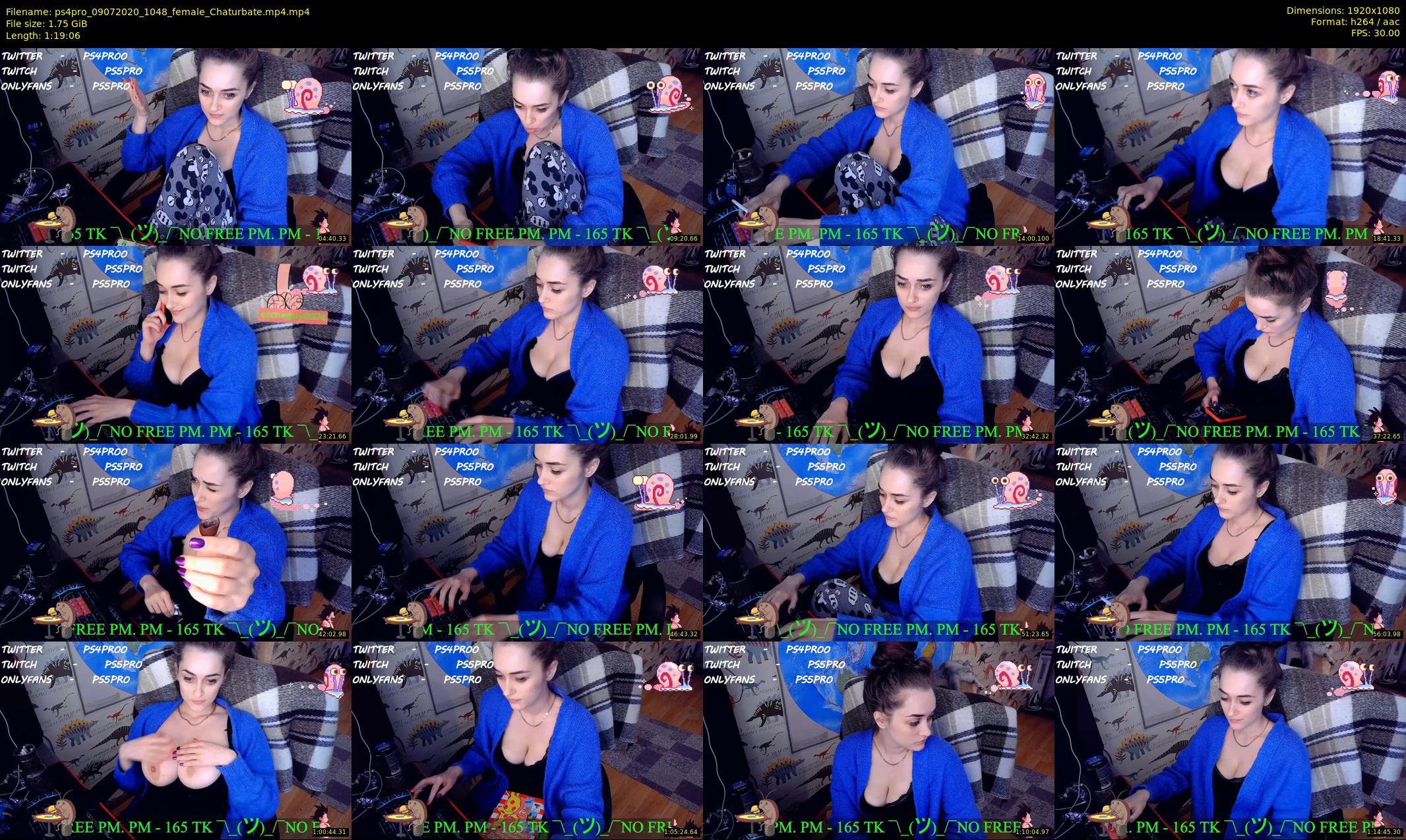 ps4pro — 80 minute Chaturbate female cam show recording, 1080p, Jul 9, 2020