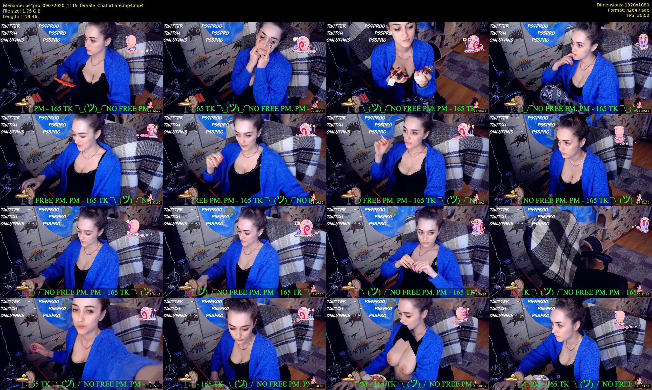ps4pro — 80 minute Chaturbate female cam show recording, 1080p, Jul 9, 2020