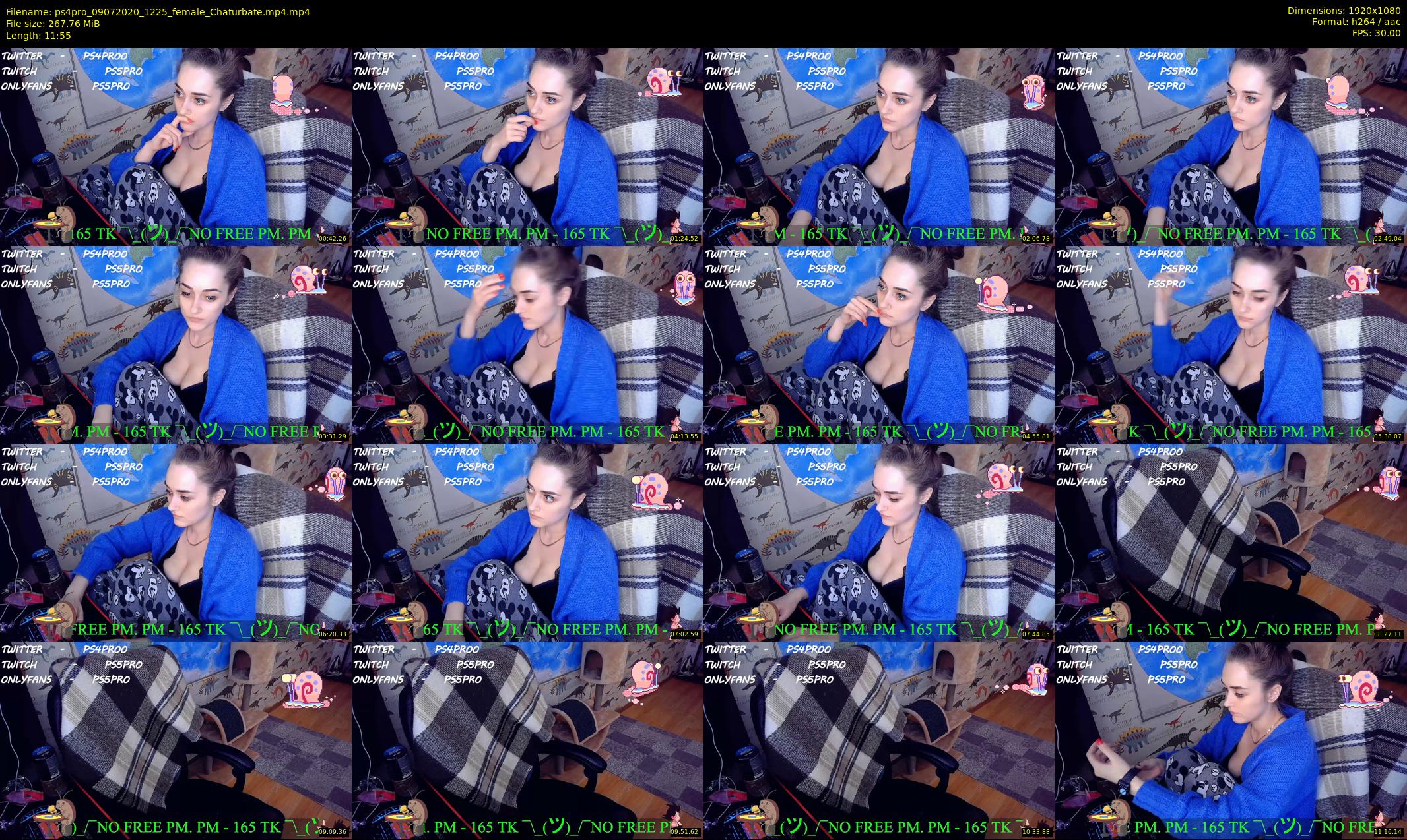 ps4pro — 12 minute Chaturbate female cam show recording, 1080p, Jul 9, 2020