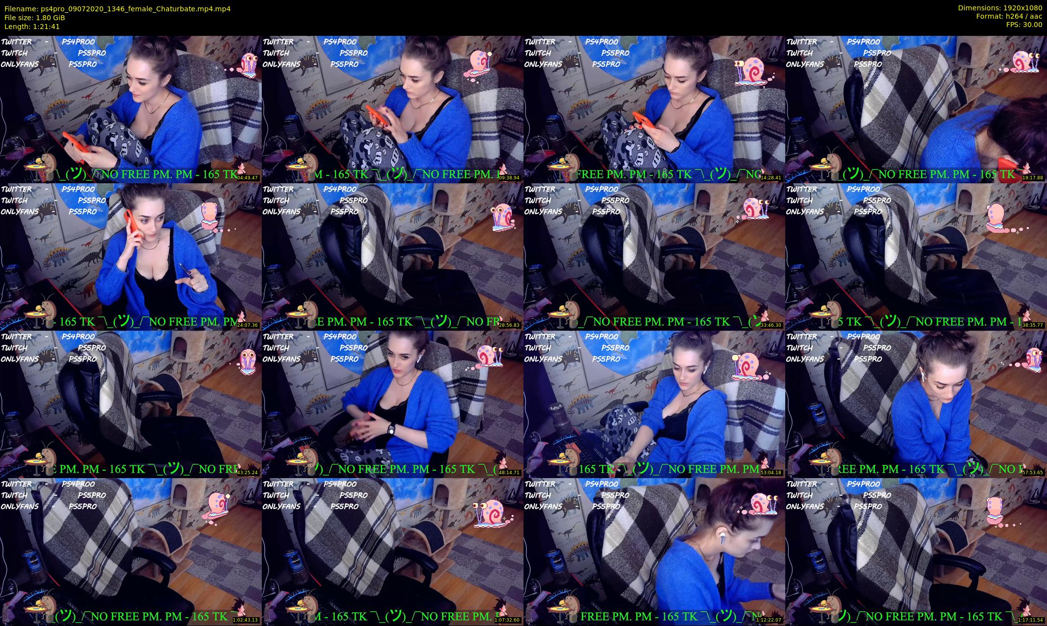 ps4pro — 82 minute Chaturbate female cam show recording, 1080p, Jul 9, 2020