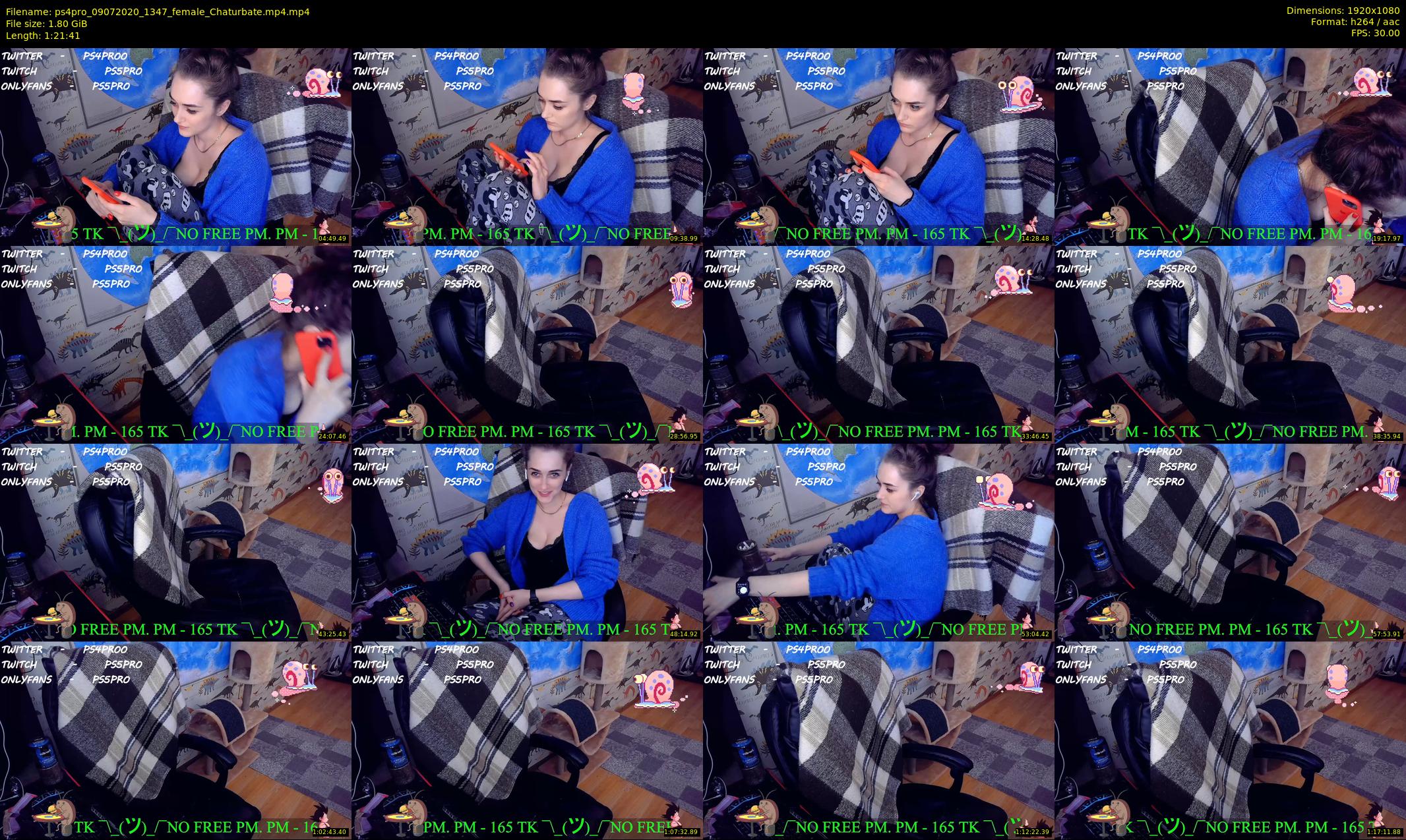 ps4pro — 82 minute Chaturbate female cam show recording, 1080p, Jul 9, 2020