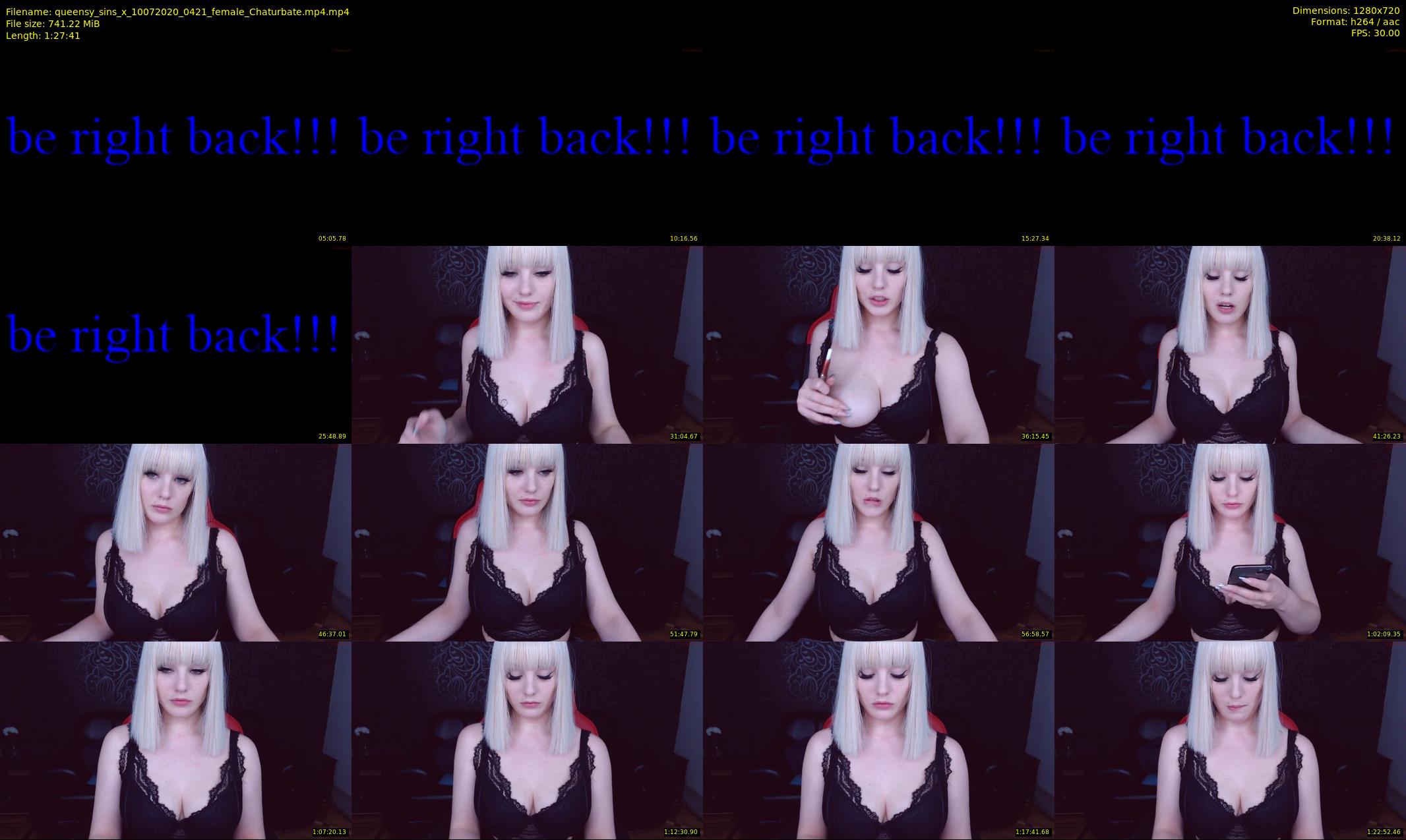 queensy_sins_x — 88 minute Chaturbate female cam show recording, 720p, Jul 10, 2020