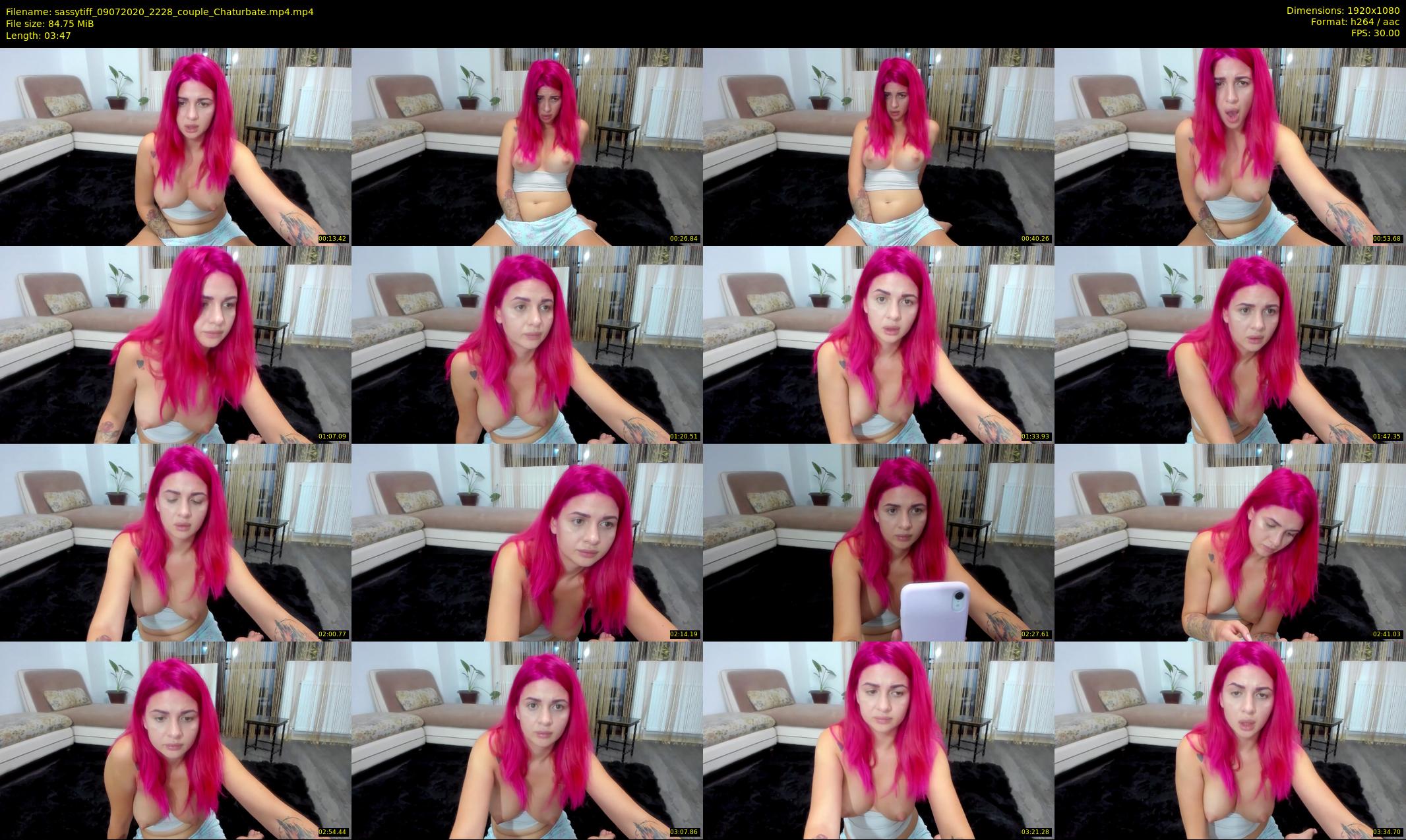 sassytiff — 4 minute Chaturbate couple cam show recording, 1080p, Jul 9, 2020