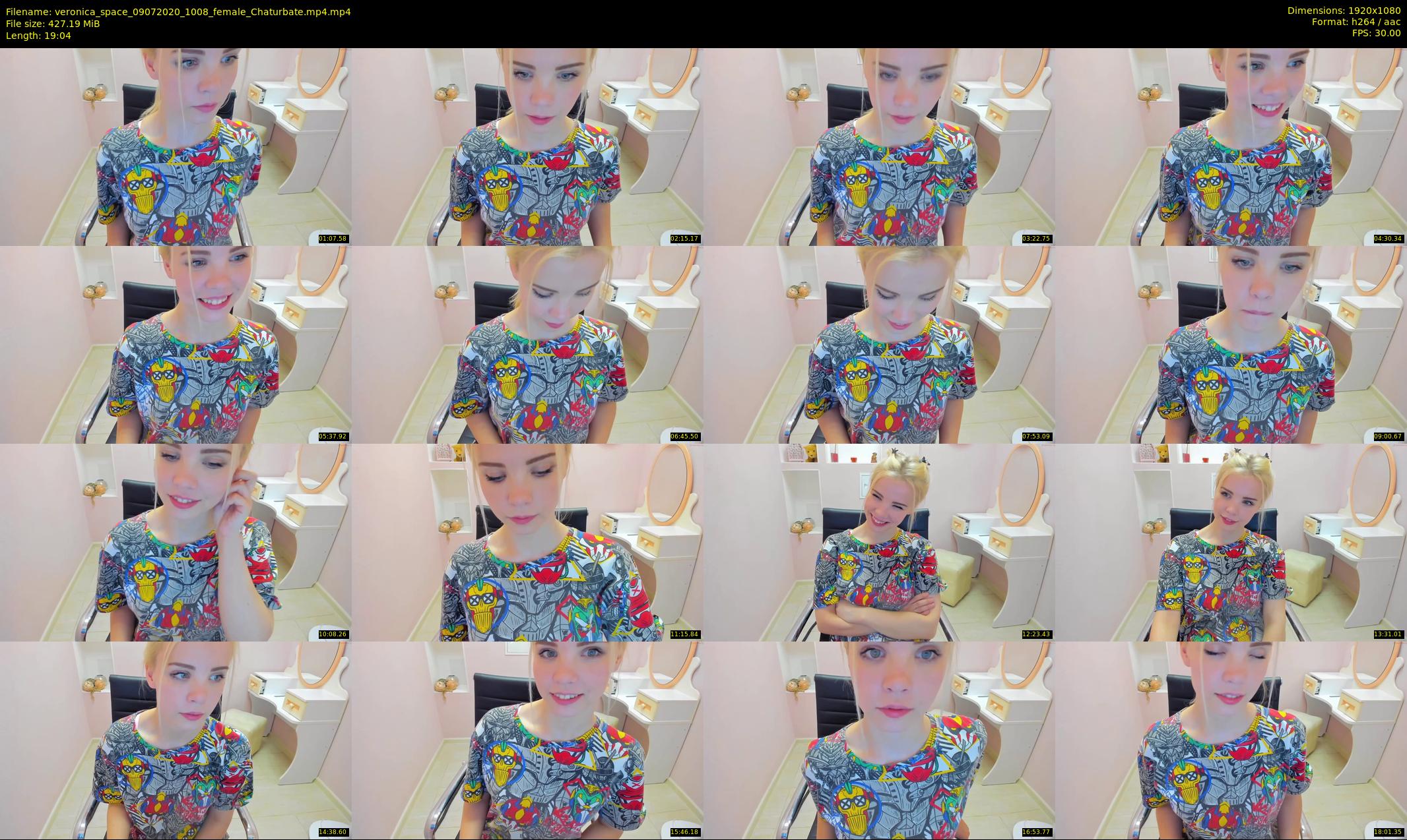 veronica_space — 20 minute Chaturbate female cam show recording, 1080p, Jul 9, 2020