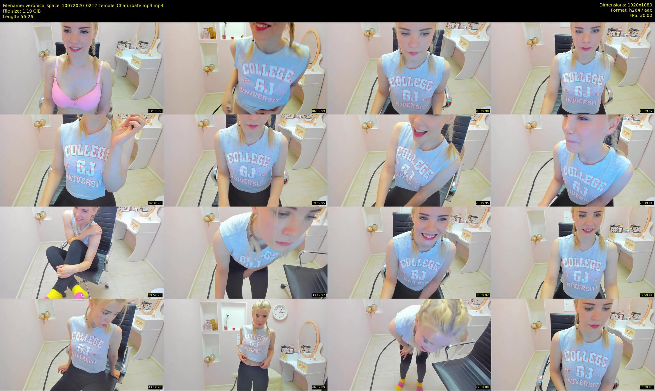 veronica_space — 57 minute Chaturbate female cam show recording, 1080p, Jul 10, 2020