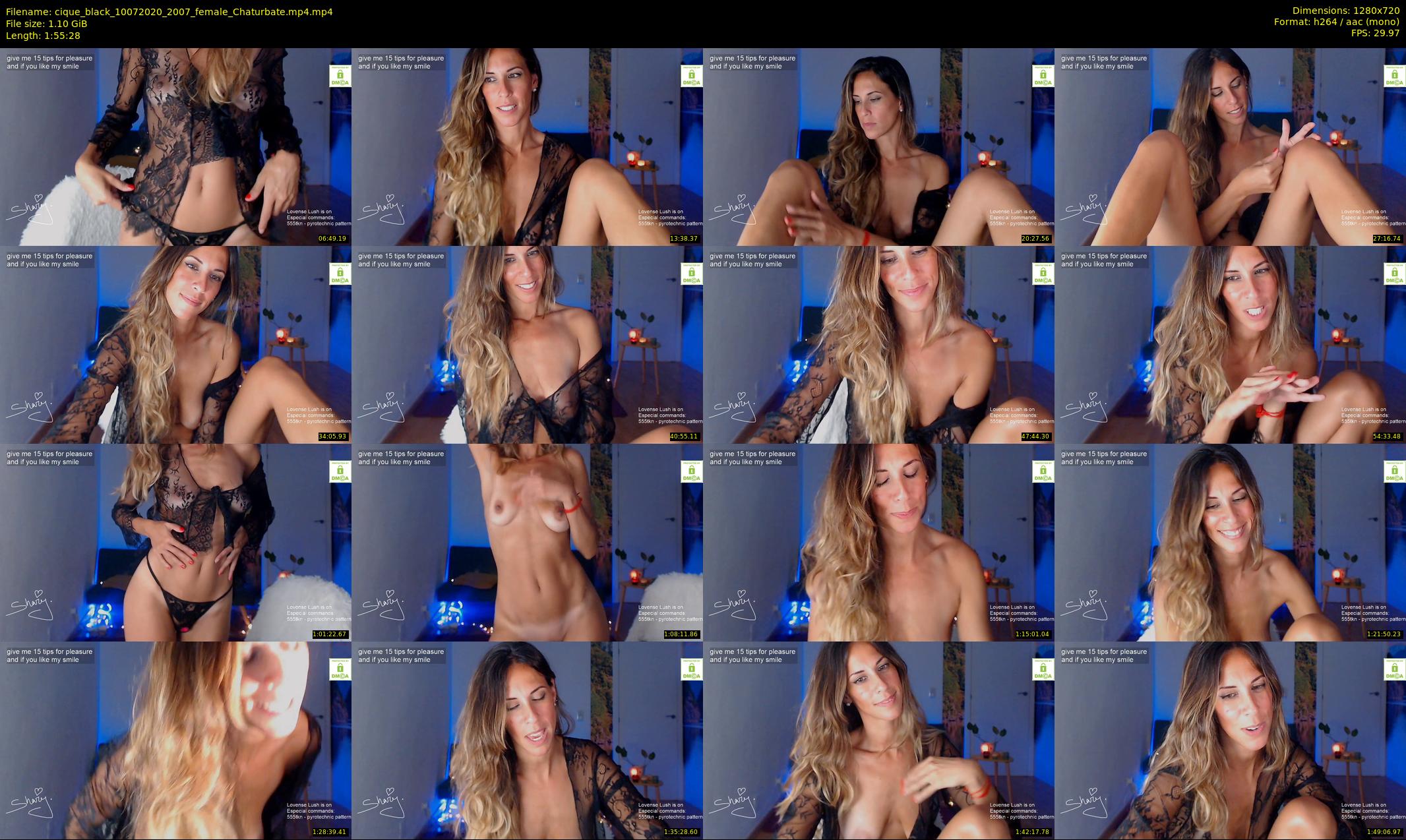 cique_black — 116 minute Chaturbate female cam show recording, 720p, Jul 10, 2020