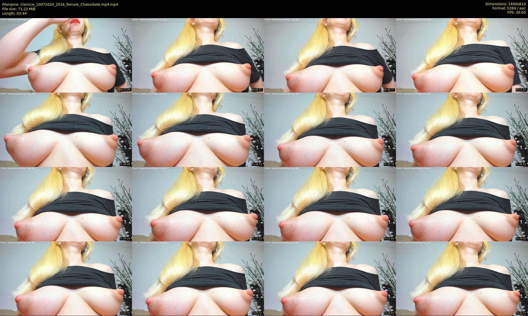 claricce — 4 minute Chaturbate female cam show recording, 720p, Jul 10, 2020