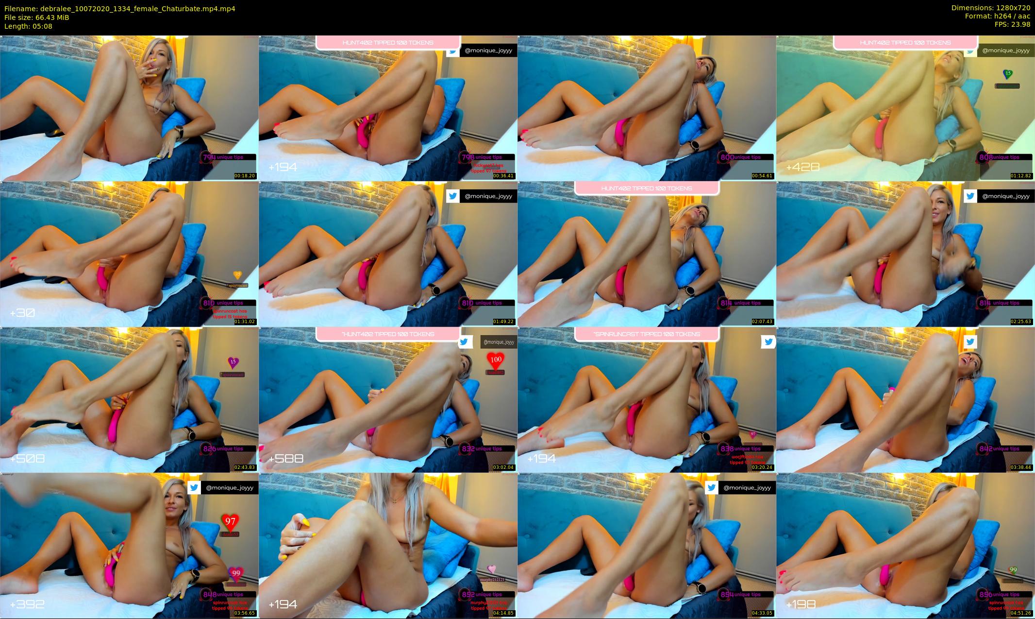 debralee — 6 minute Chaturbate female cam show recording, 720p, Jul 10, 2020