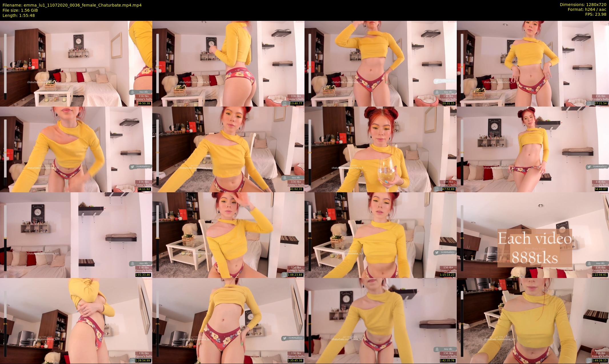 emma_lu1 — 116 minute Chaturbate female cam show recording, 720p, Jul 11, 2020