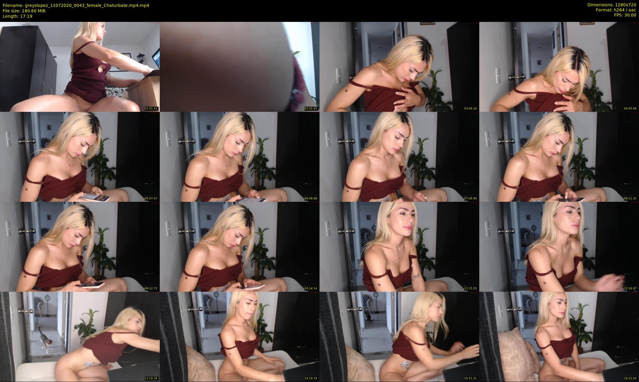greyslopez — 18 minute Chaturbate female cam show recording, 720p, Jul 11, 2020