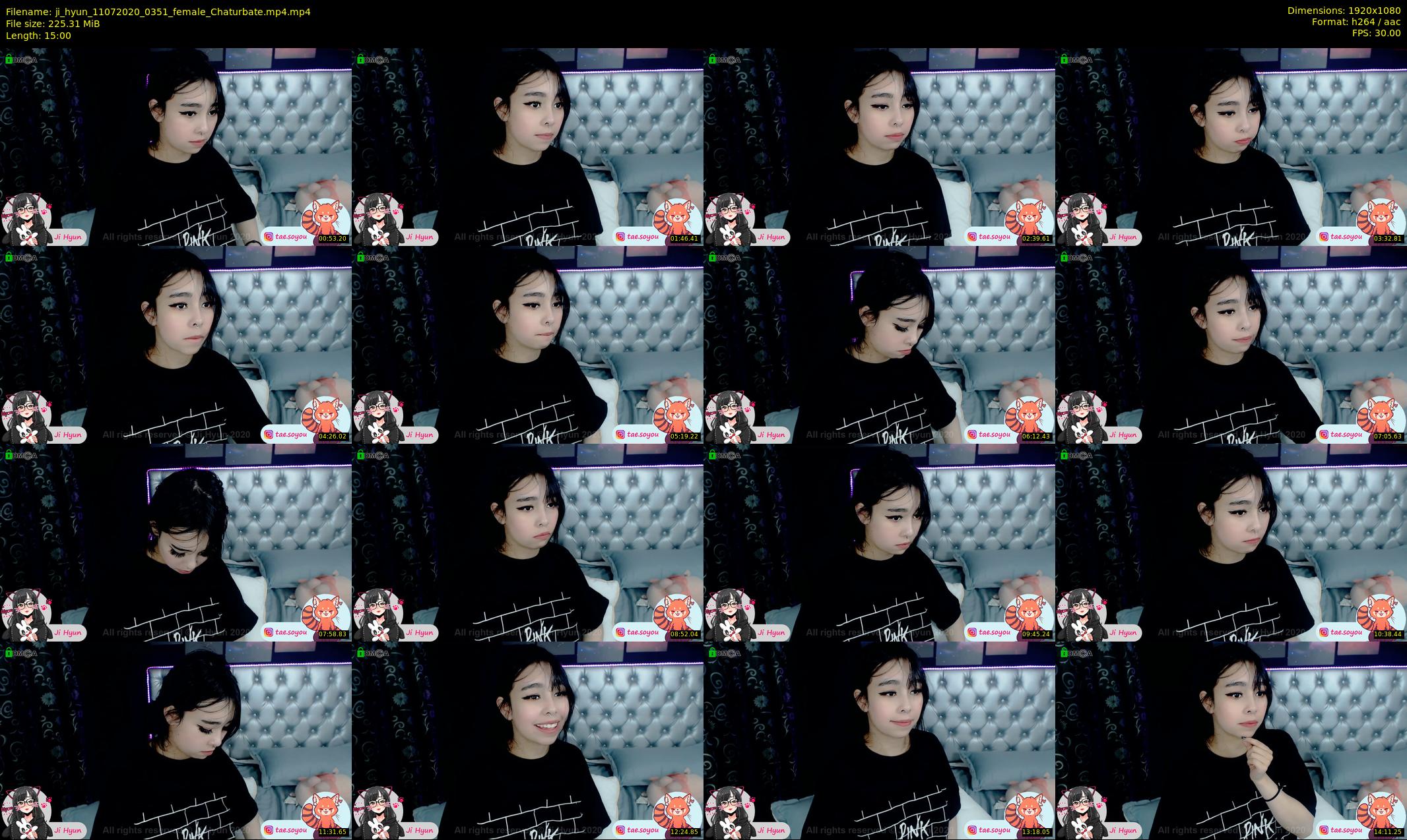 ji_hyun — 15 minute Chaturbate female cam show recording, 1080p, Jul 11, 2020