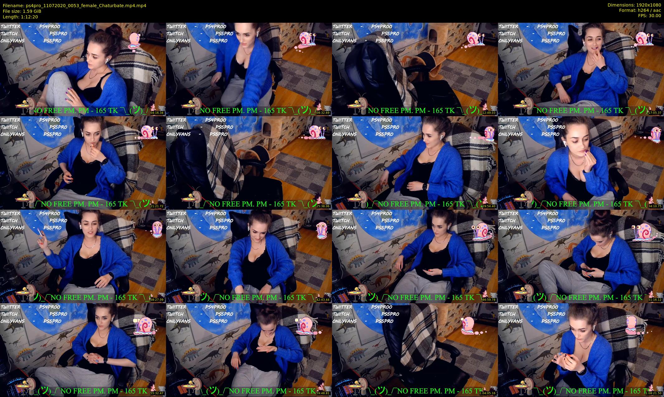 ps4pro — 73 minute Chaturbate female cam show recording, 1080p, Jul 11, 2020