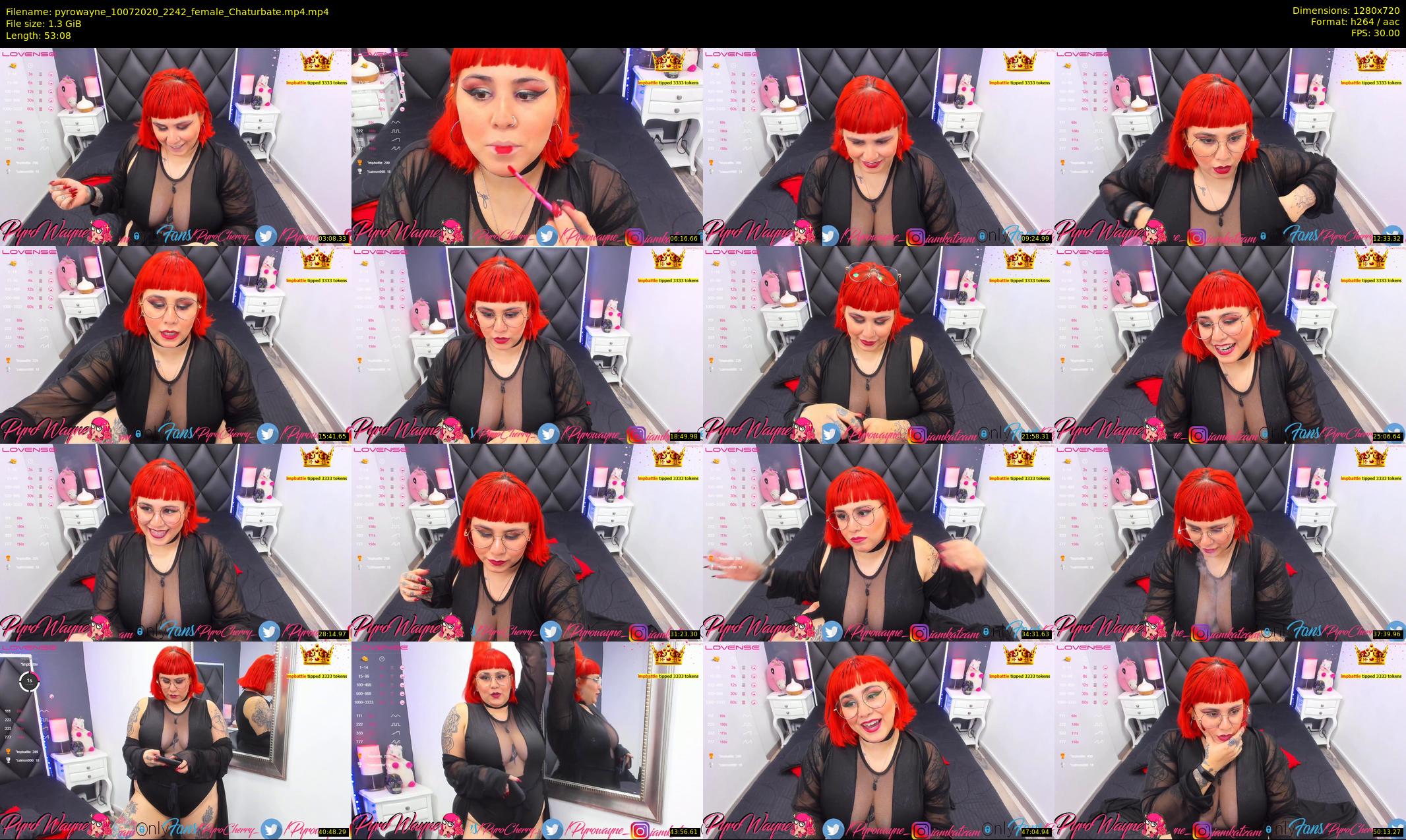 pyrowayne — 54 minute Chaturbate female cam show recording, 720p, Jul 10, 2020