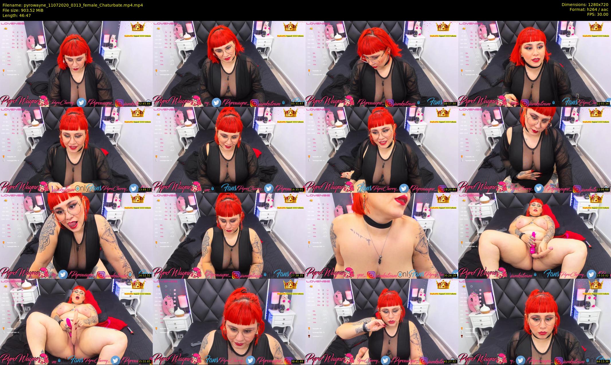 pyrowayne — 47 minute Chaturbate female cam show recording, 720p, Jul 11, 2020