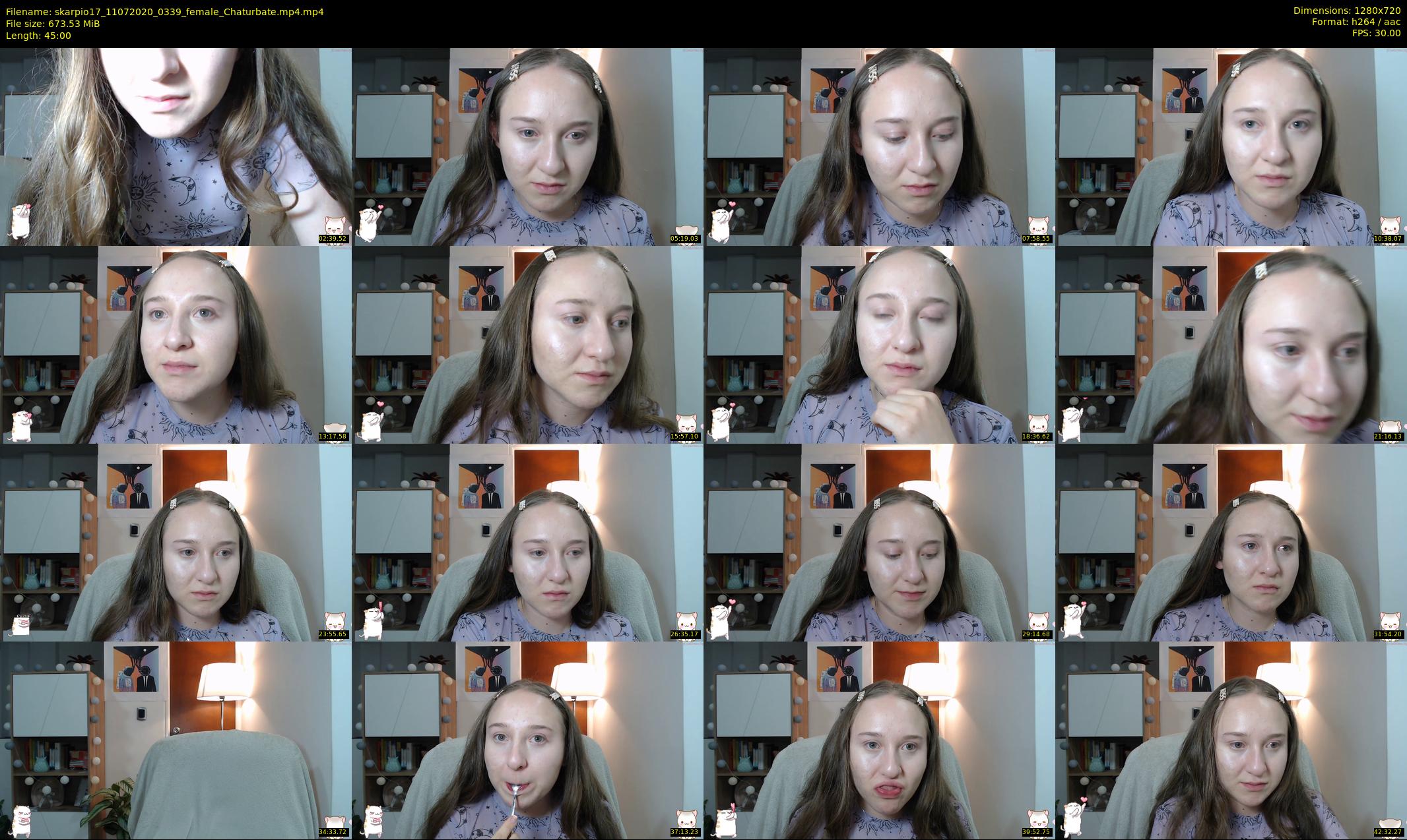 skarpio17 — 45 minute Chaturbate female cam show recording, 720p, Jul 11, 2020
