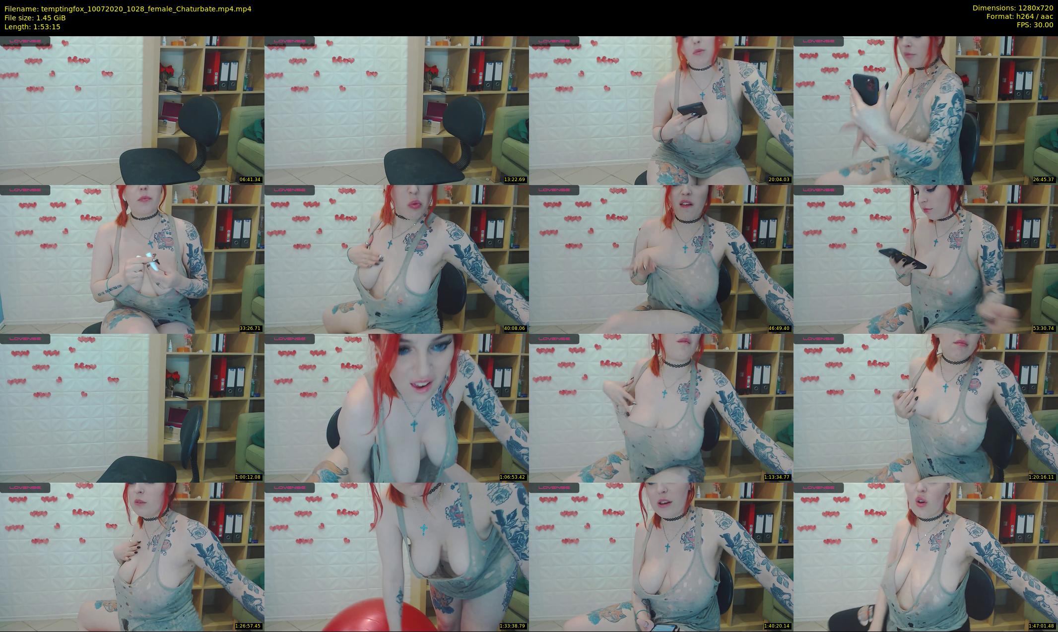 temptingfox — 114 minute Chaturbate female cam show recording, 720p, Jul 10, 2020