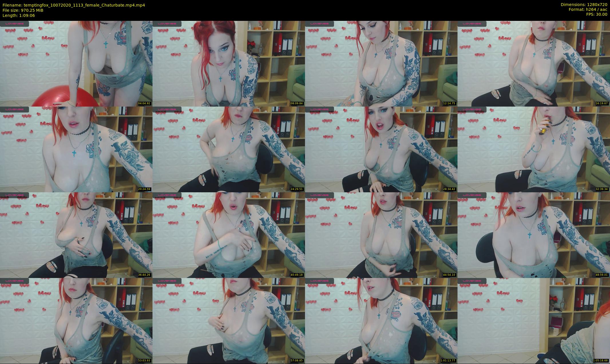 temptingfox — 70 minute Chaturbate female cam show recording, 720p, Jul 10, 2020