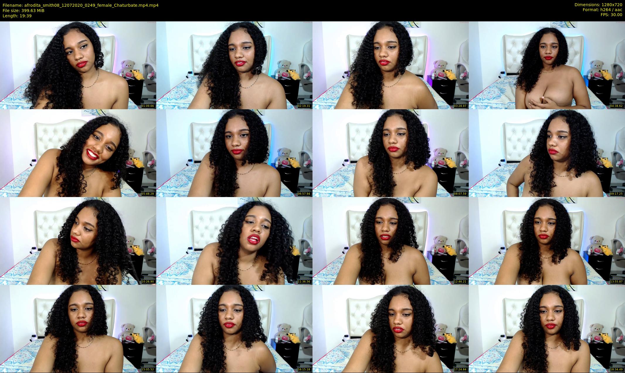 afrodita_smith08 — 20 minute Chaturbate female cam show recording, 720p, Jul 12, 2020