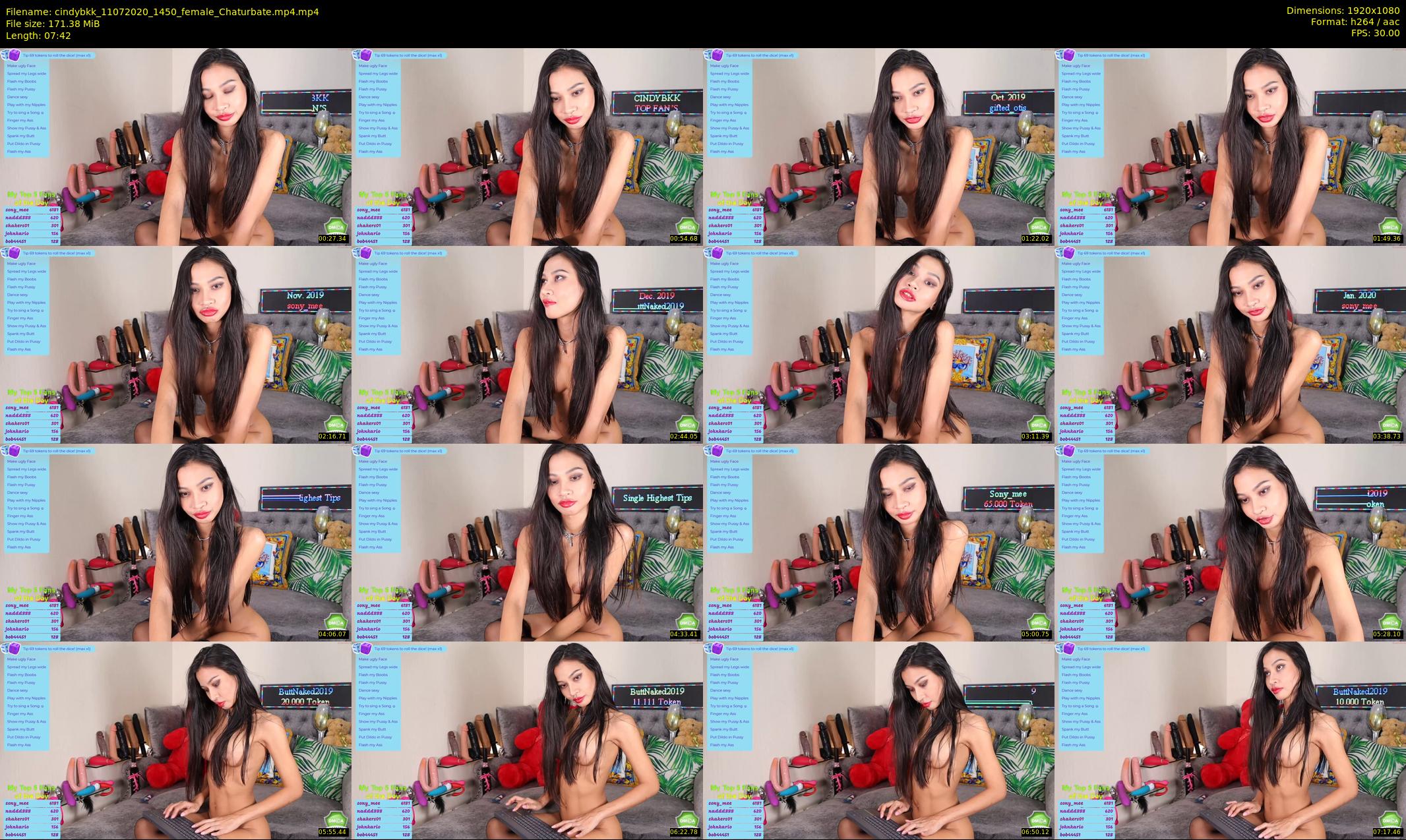 cindybkk — 8 minute Chaturbate female cam show recording, 1080p, Jul 11, 2020
