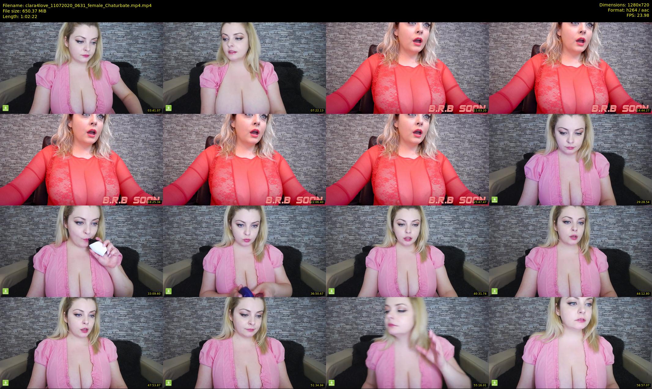 clara4love — 63 minute Chaturbate female cam show recording, 720p, Jul 11, 2020